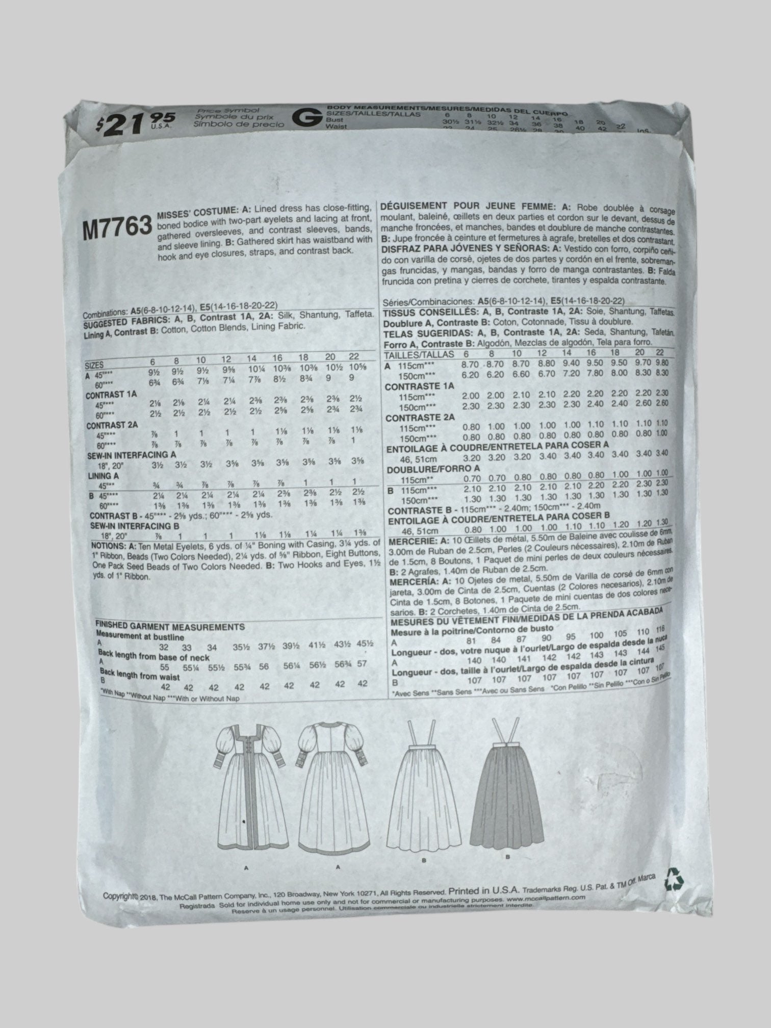 McCall’s costume kit