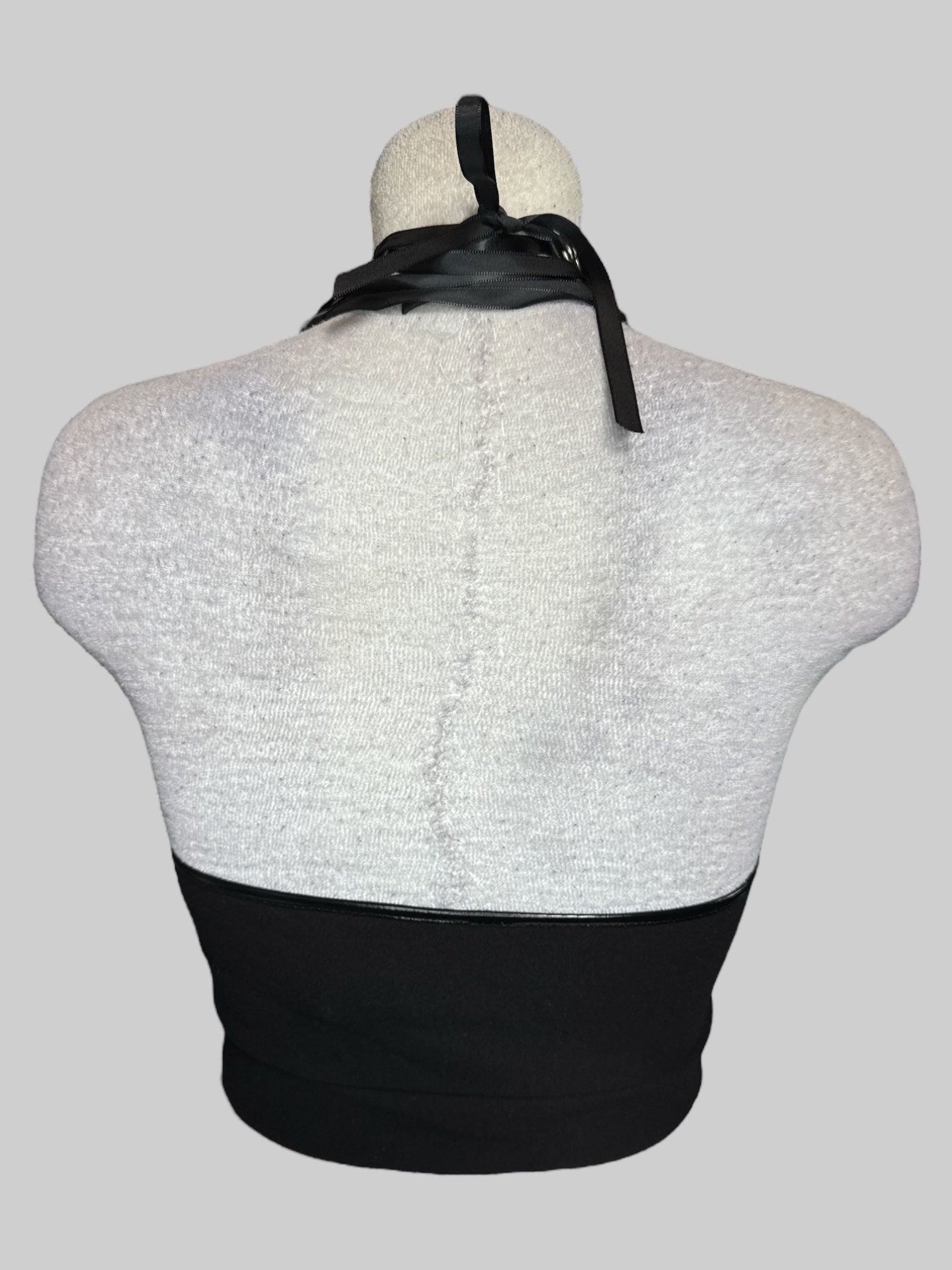 M Toxic Vision Designer halter top with studs, o ring, and lace up neck