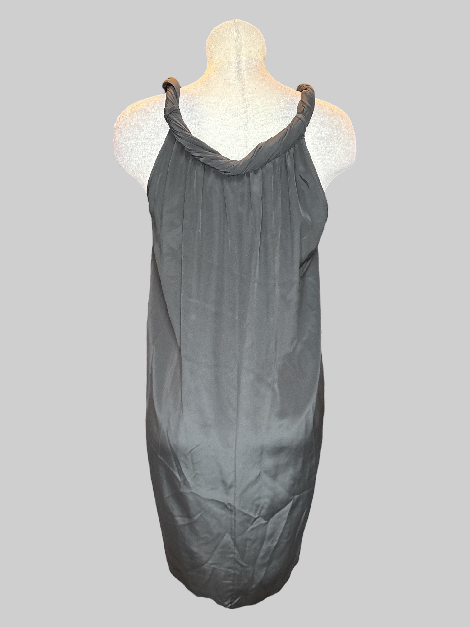 XL black dress with rolled straps