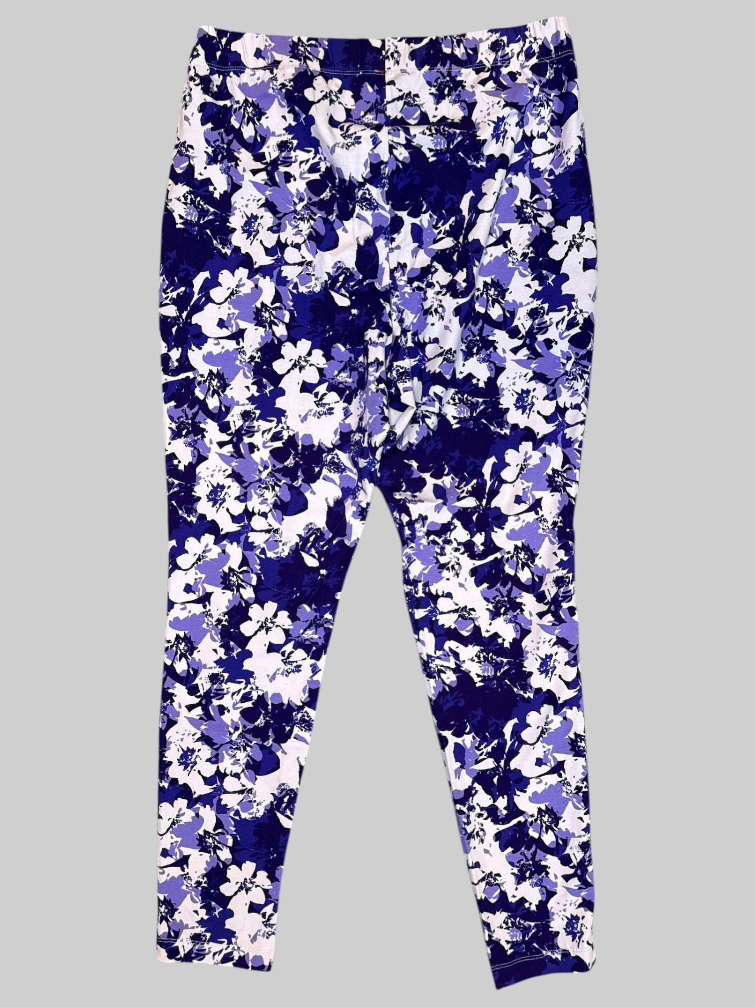 XL purple leggings with purple florals