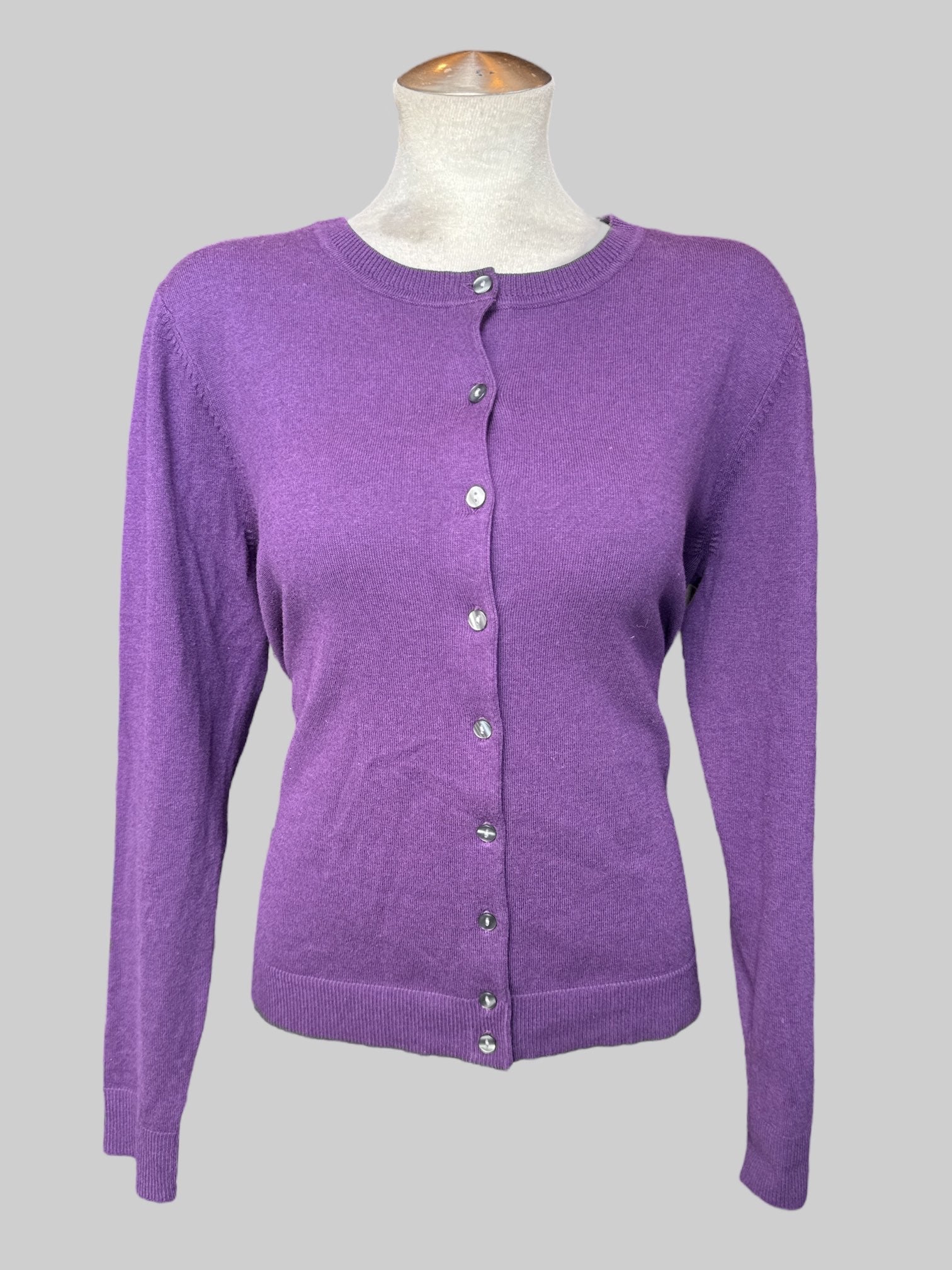 XL purple button up cardigan