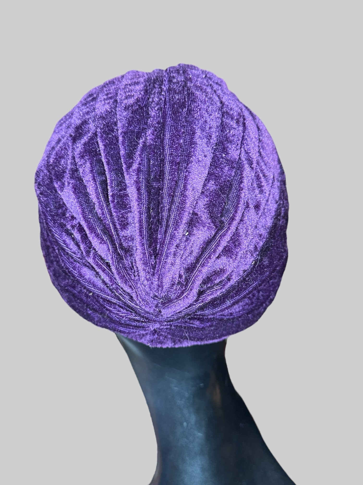 purple velvet hat