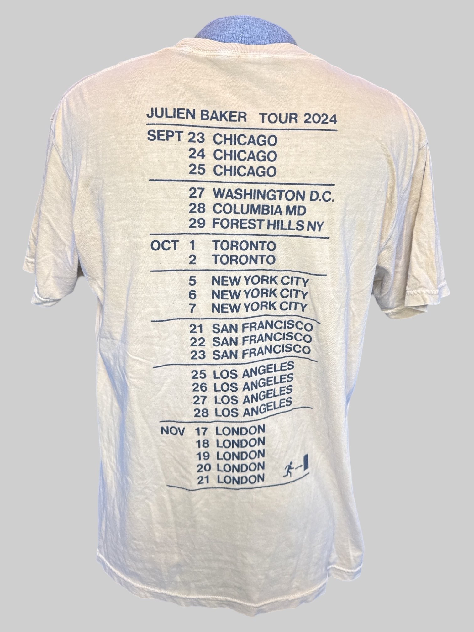 2X Light yellow Julian Baker Tour 2024 t shirt