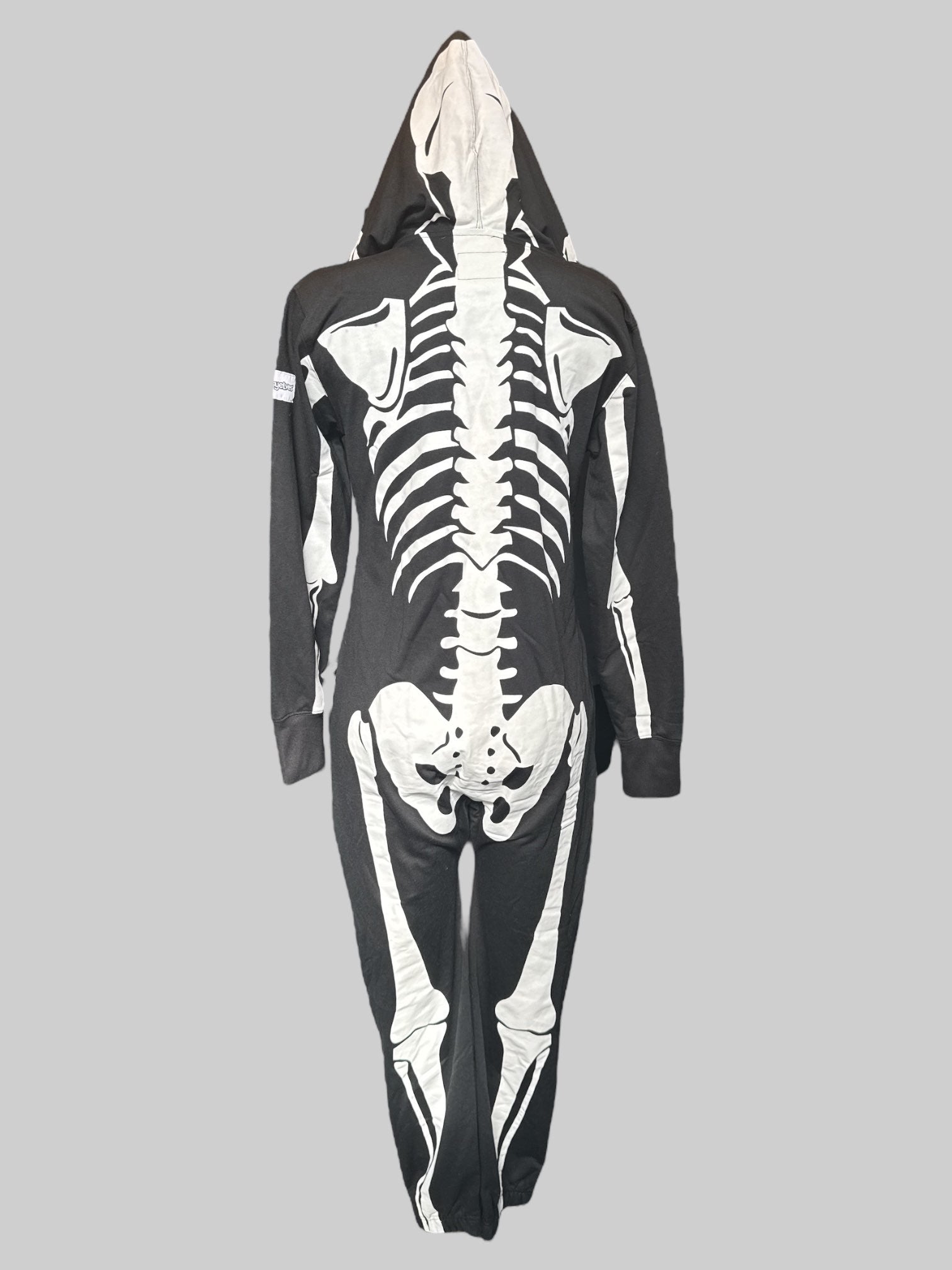 L One piece black and white skeleton suit