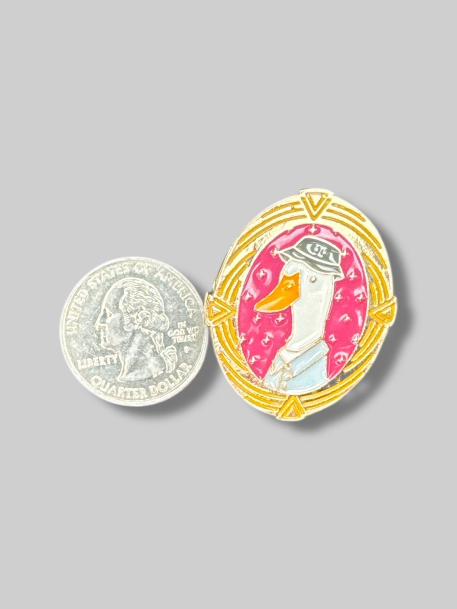 Goose portrait pin