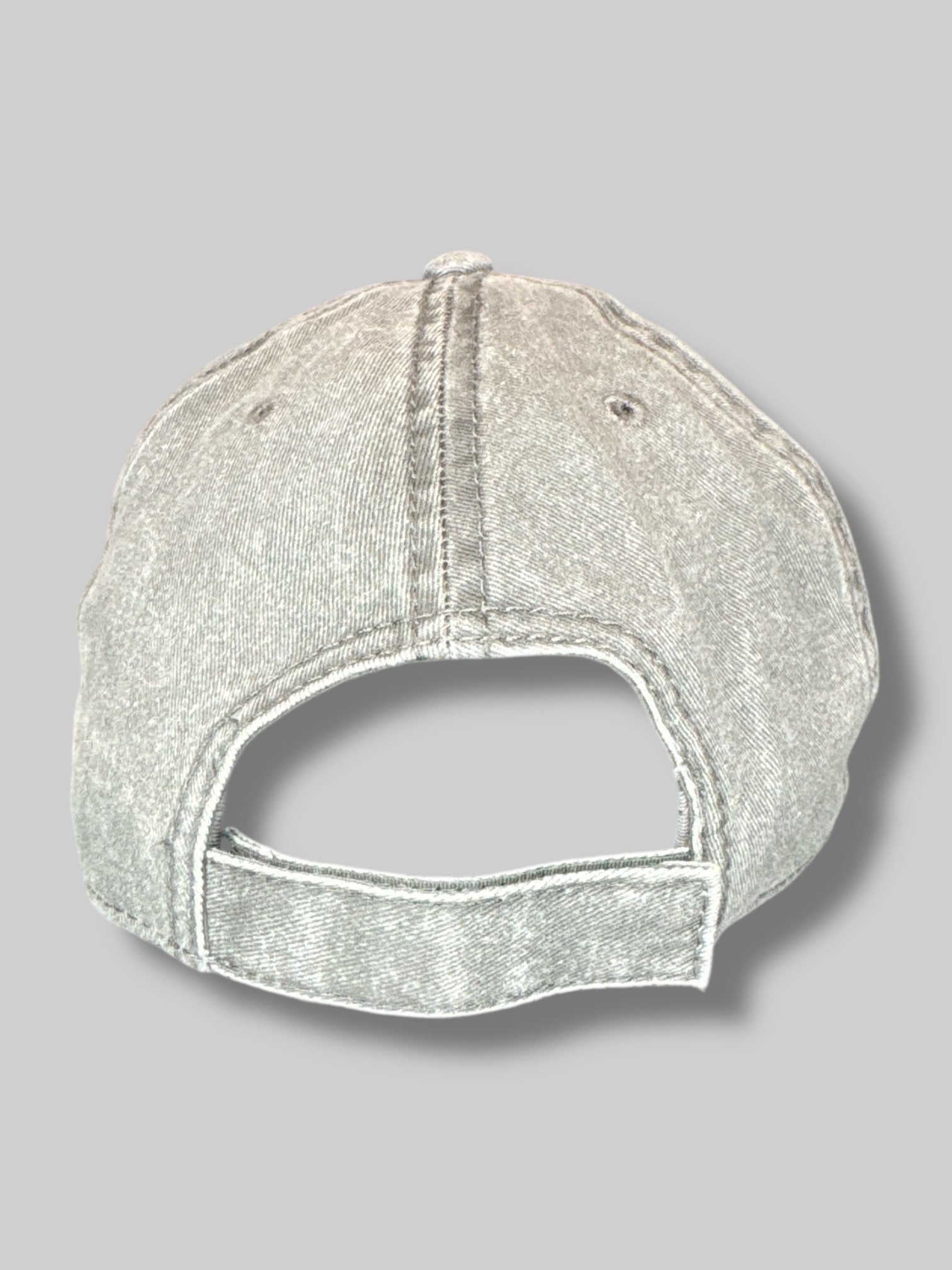 Acid wash gray surviving purely out of spite baseball cap