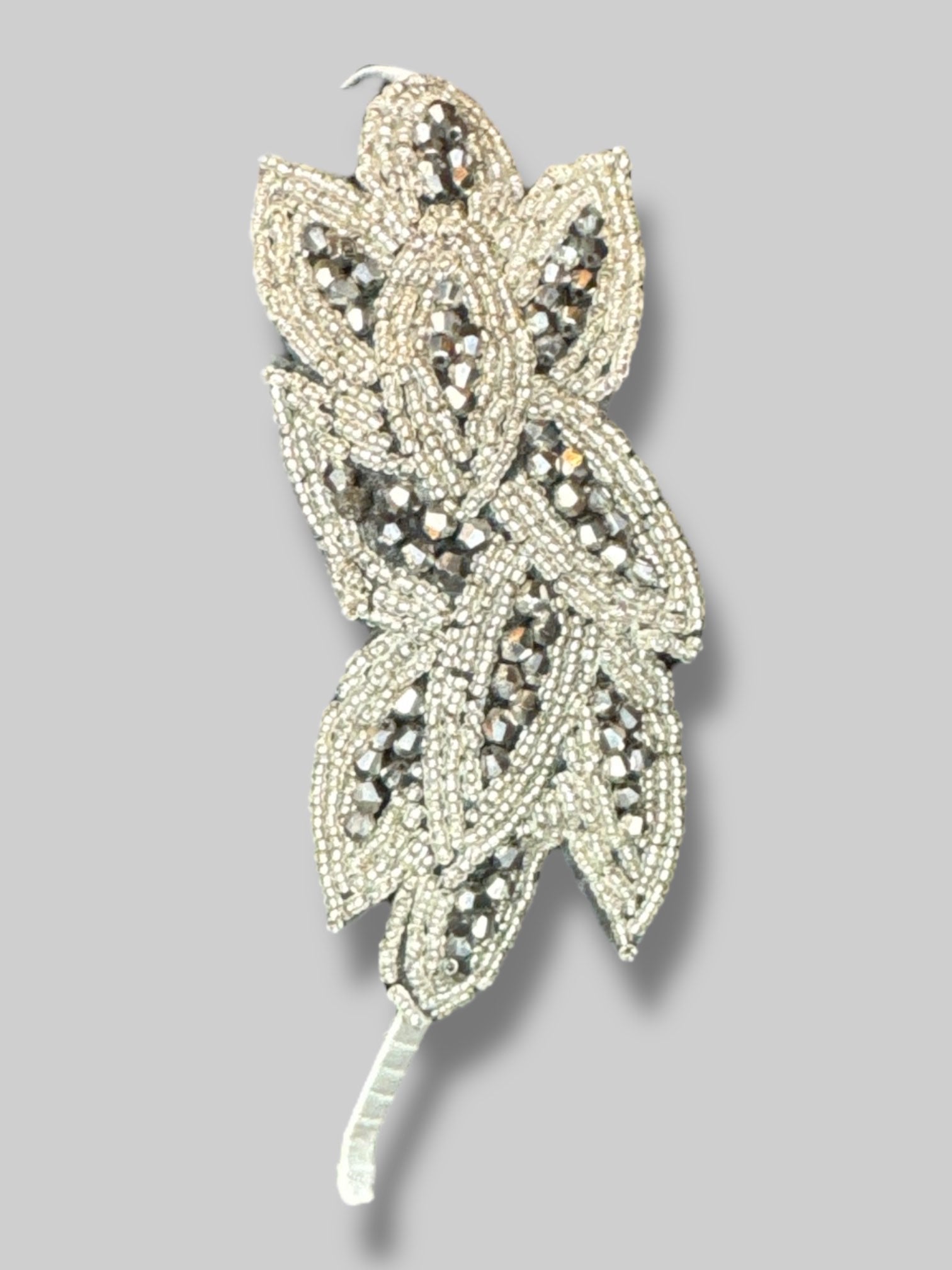 Silver beaded headband