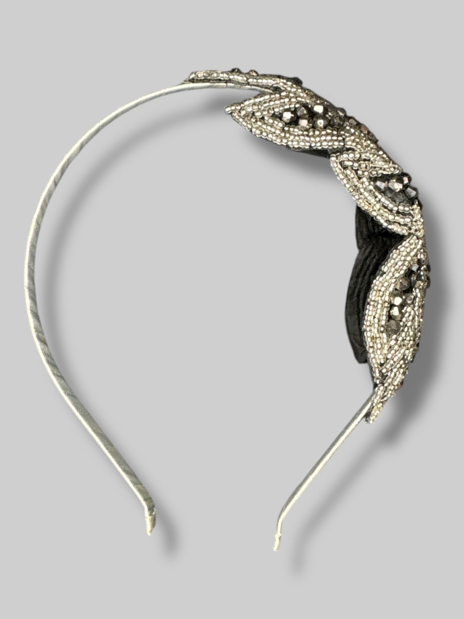 Silver beaded headband