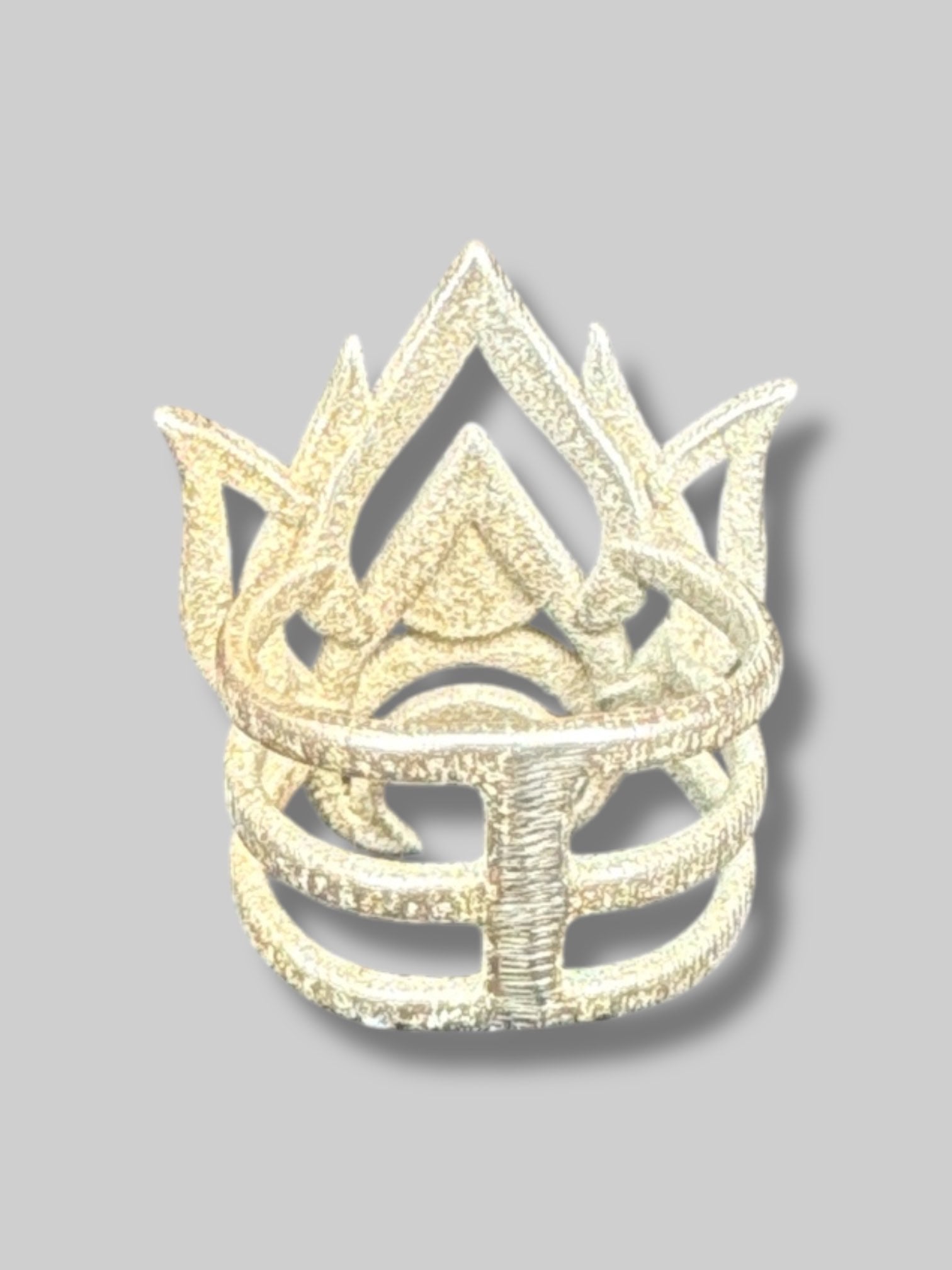 Size 6 Silver tone geometric shaped ring