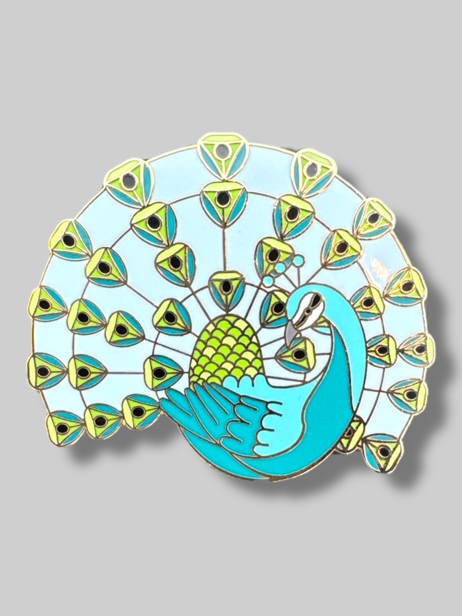 Enamel peacock pin