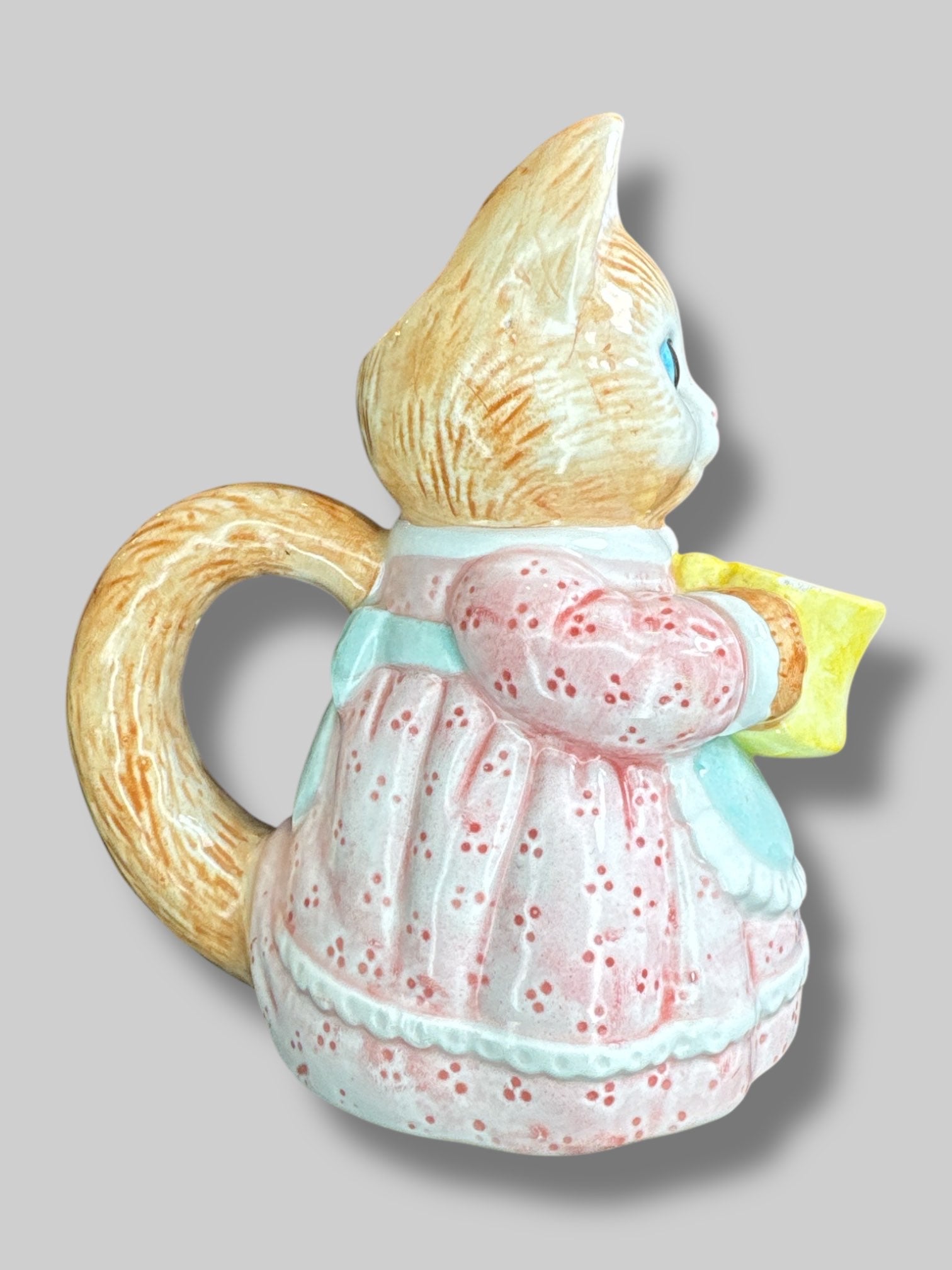 Vintage ceramic Avon cat woman small pitcher