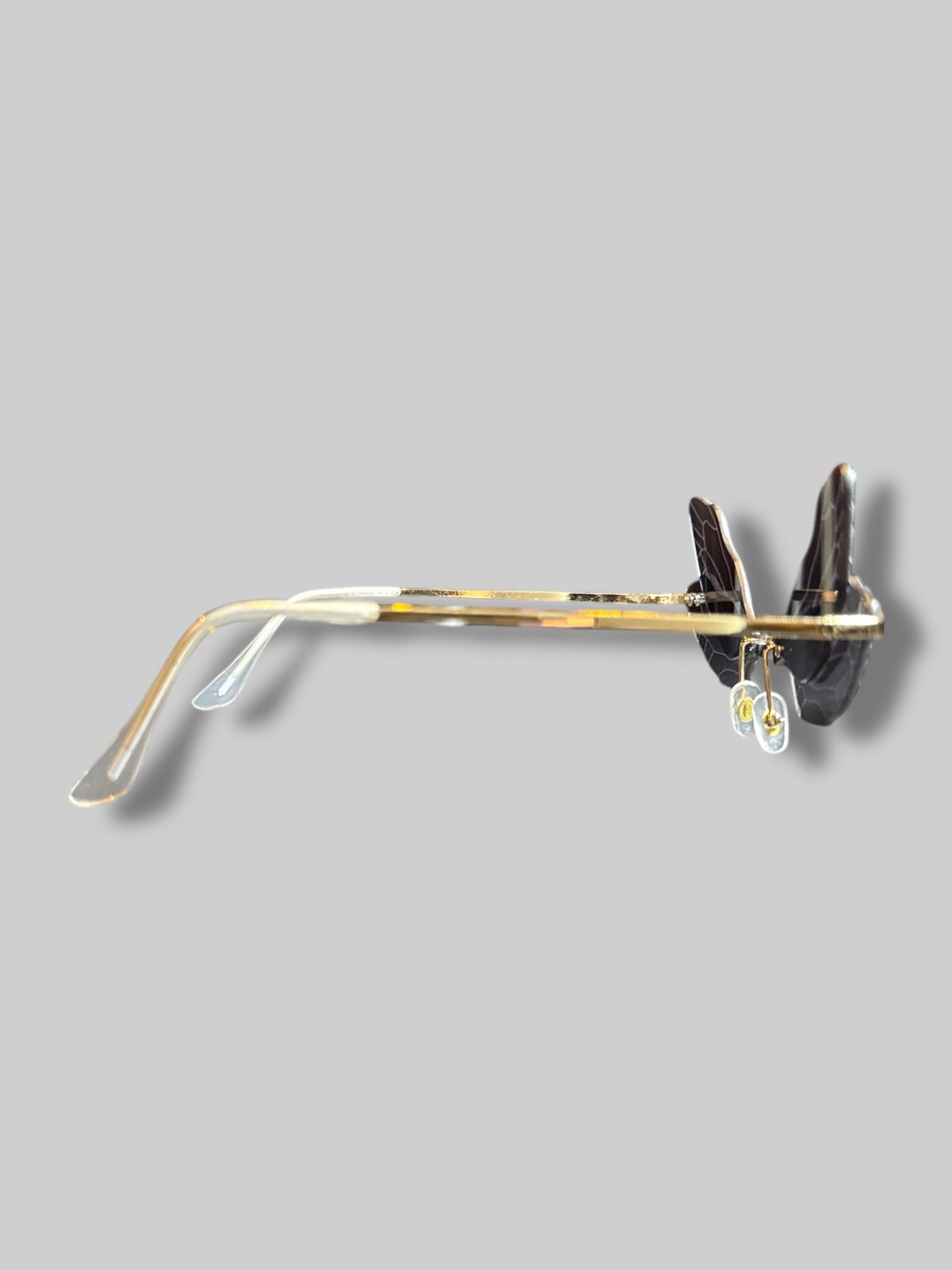 Black and gold Bee wing shaped sunglasses
