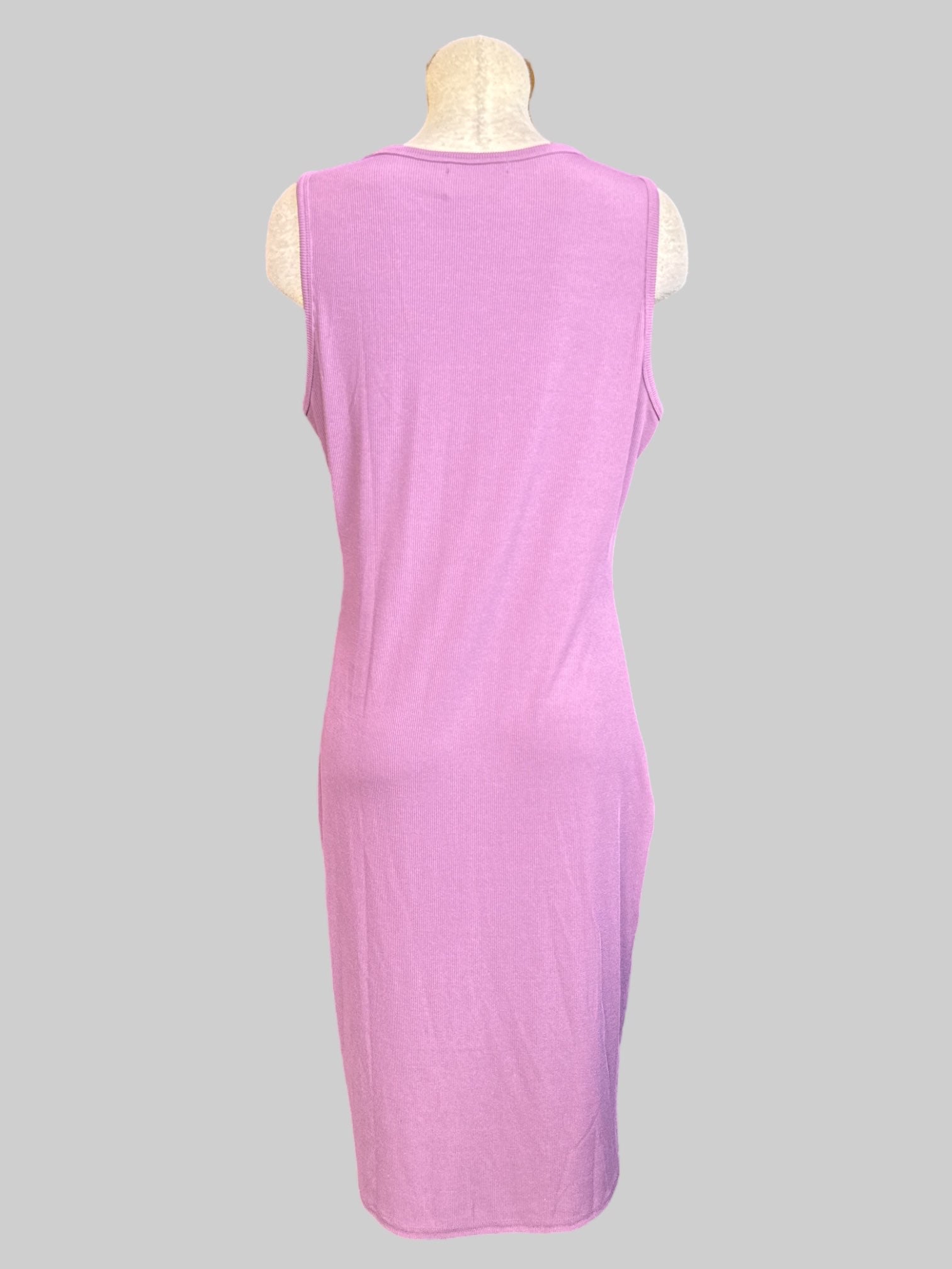 0X Purple ribbed body con dress