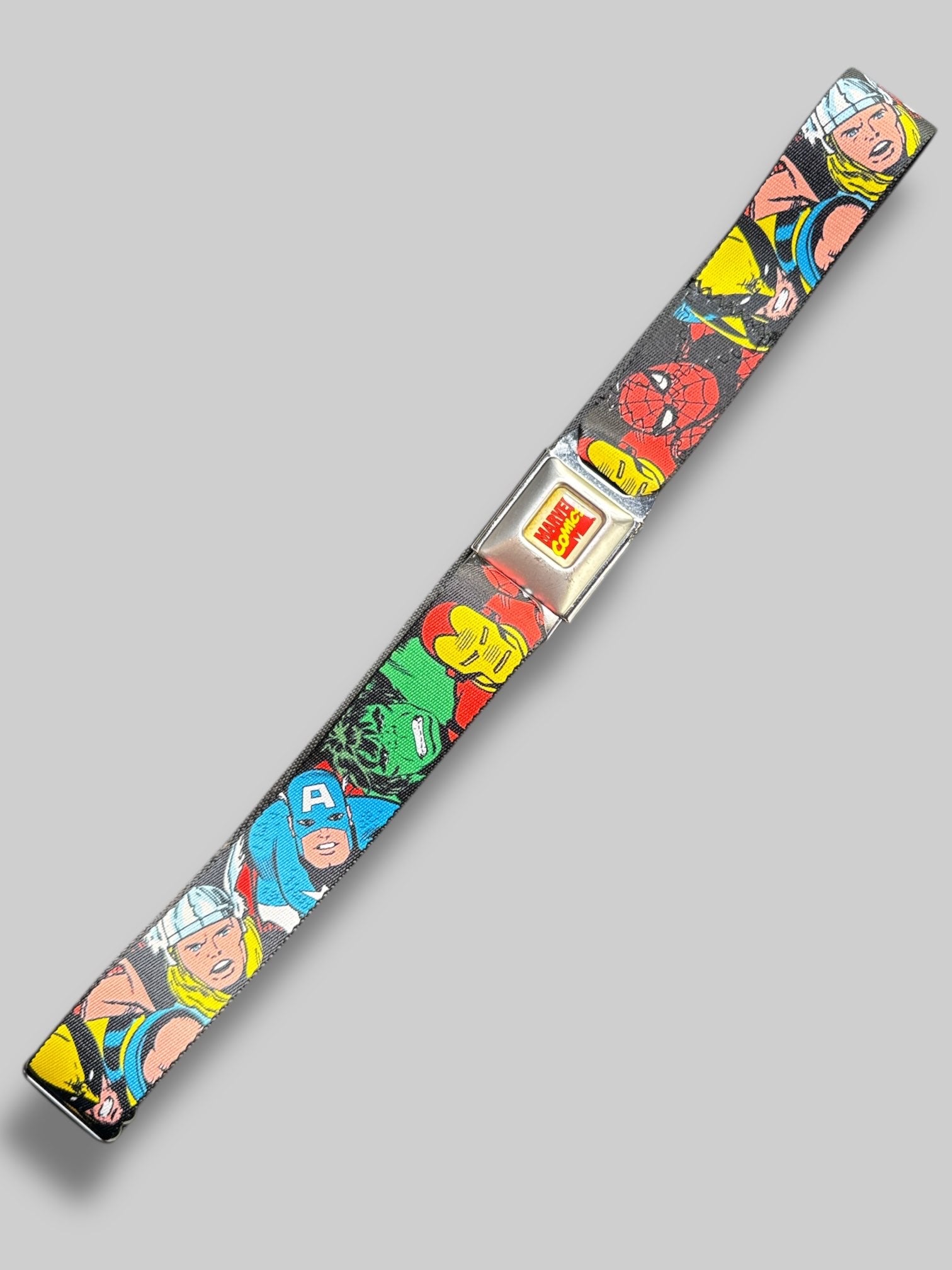 Marvel Comics seatbelt buckle belt