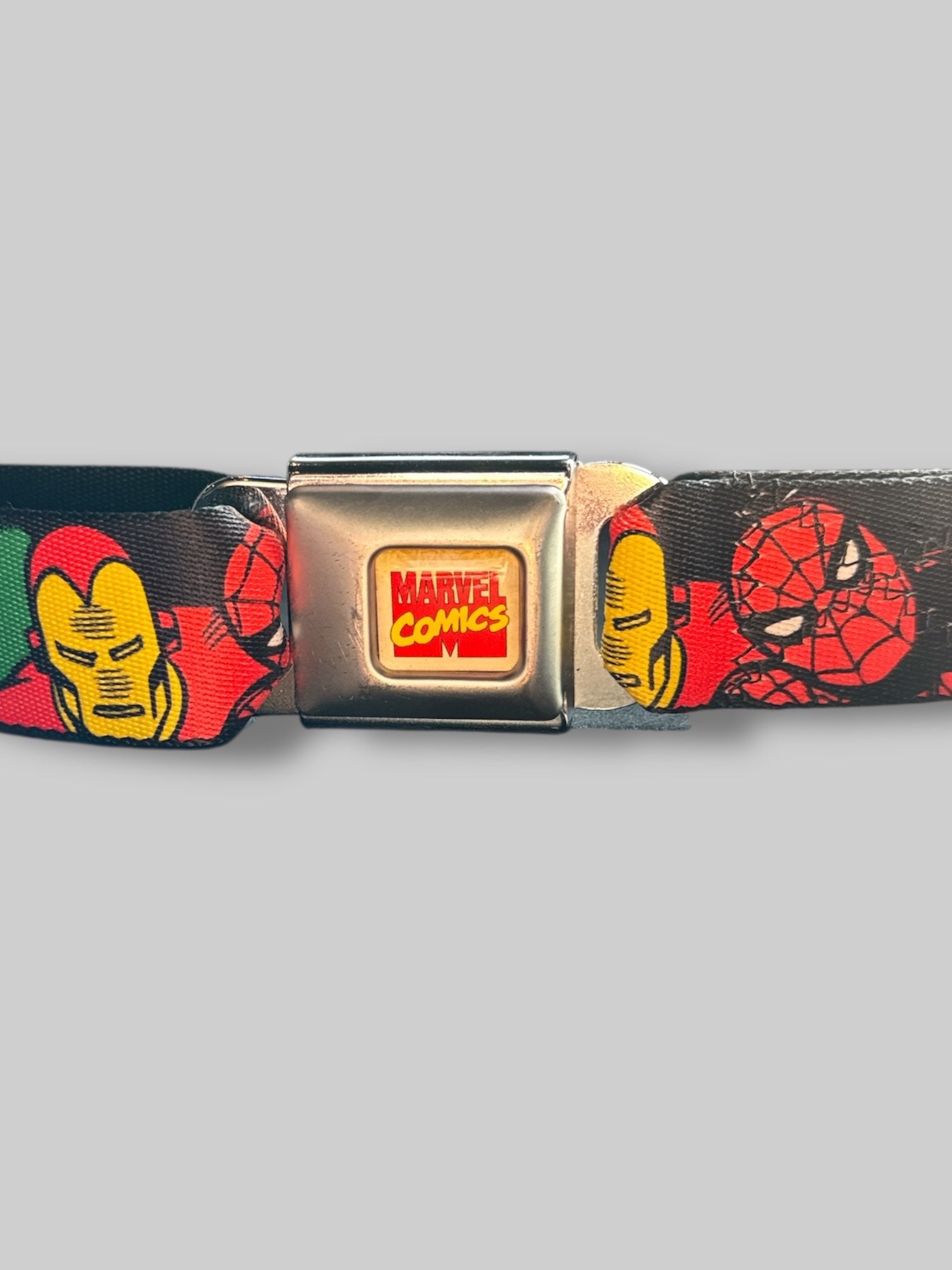 Marvel Comics seatbelt buckle belt