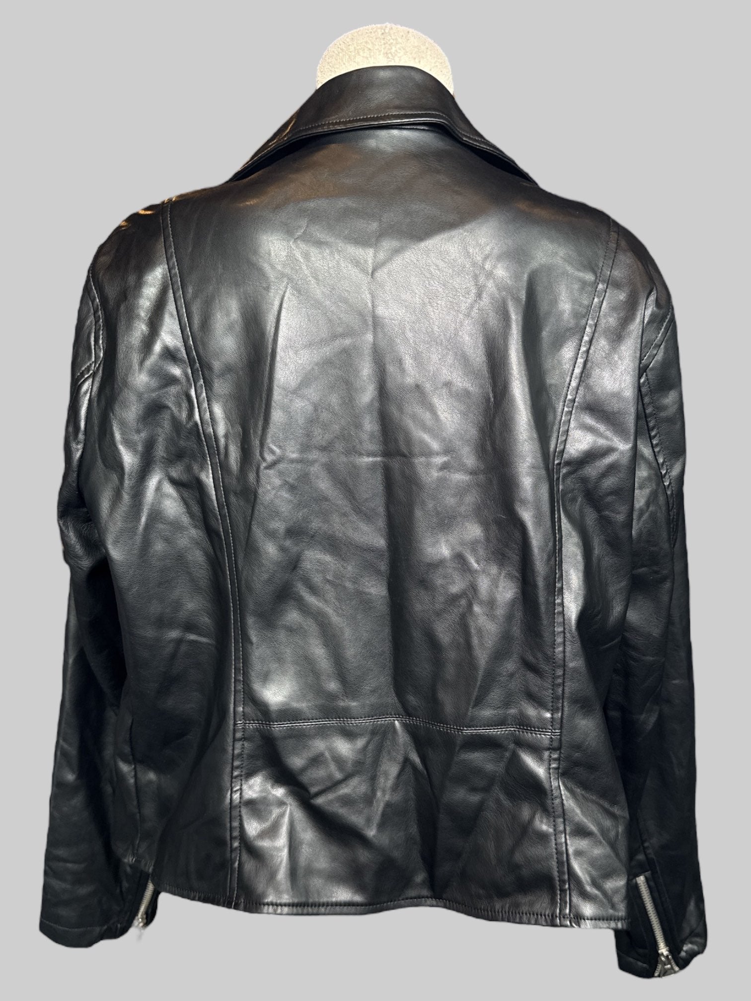 1X Torrid black pleather zip up jacket