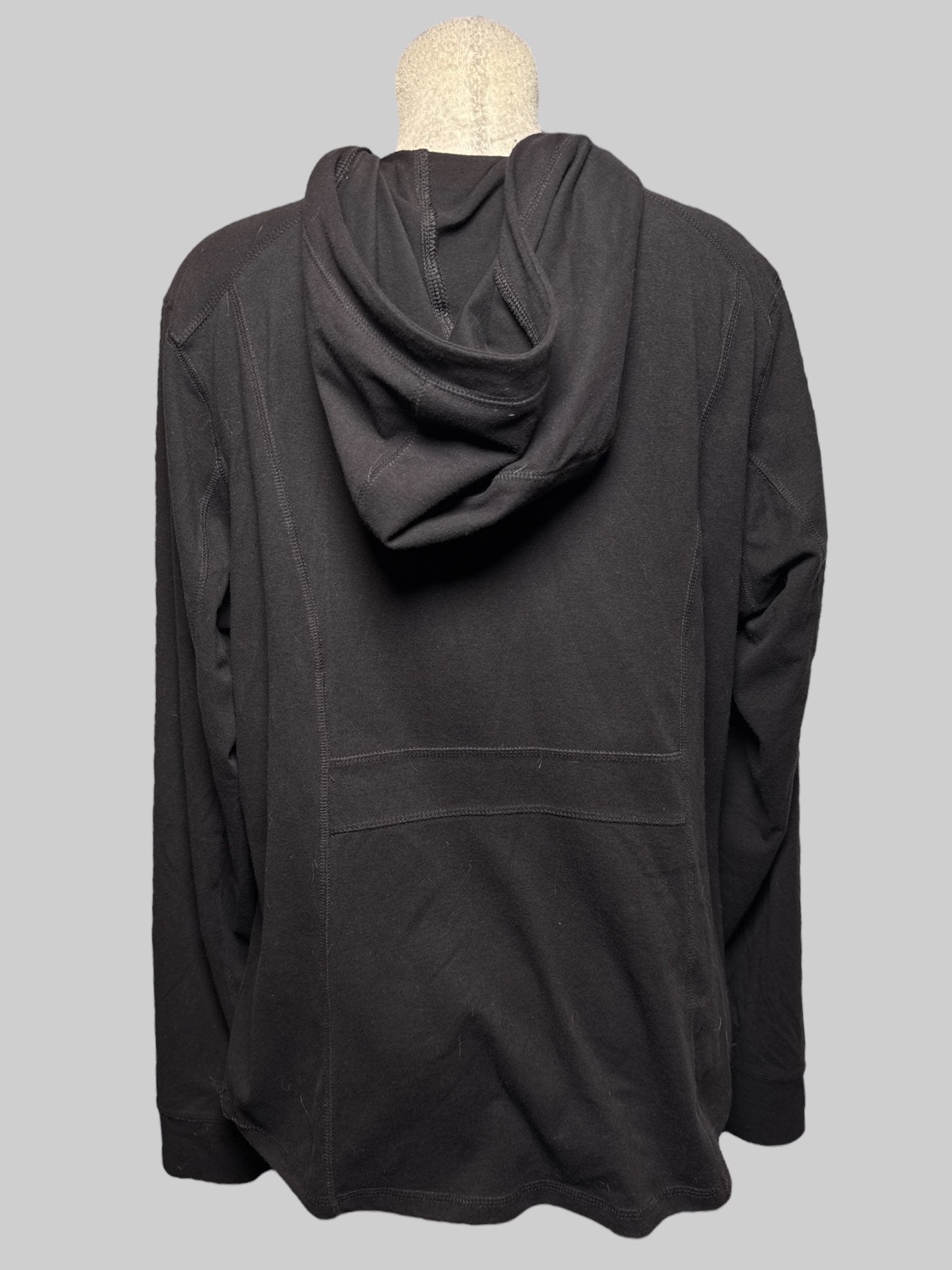 2X black zip up workout hoodie