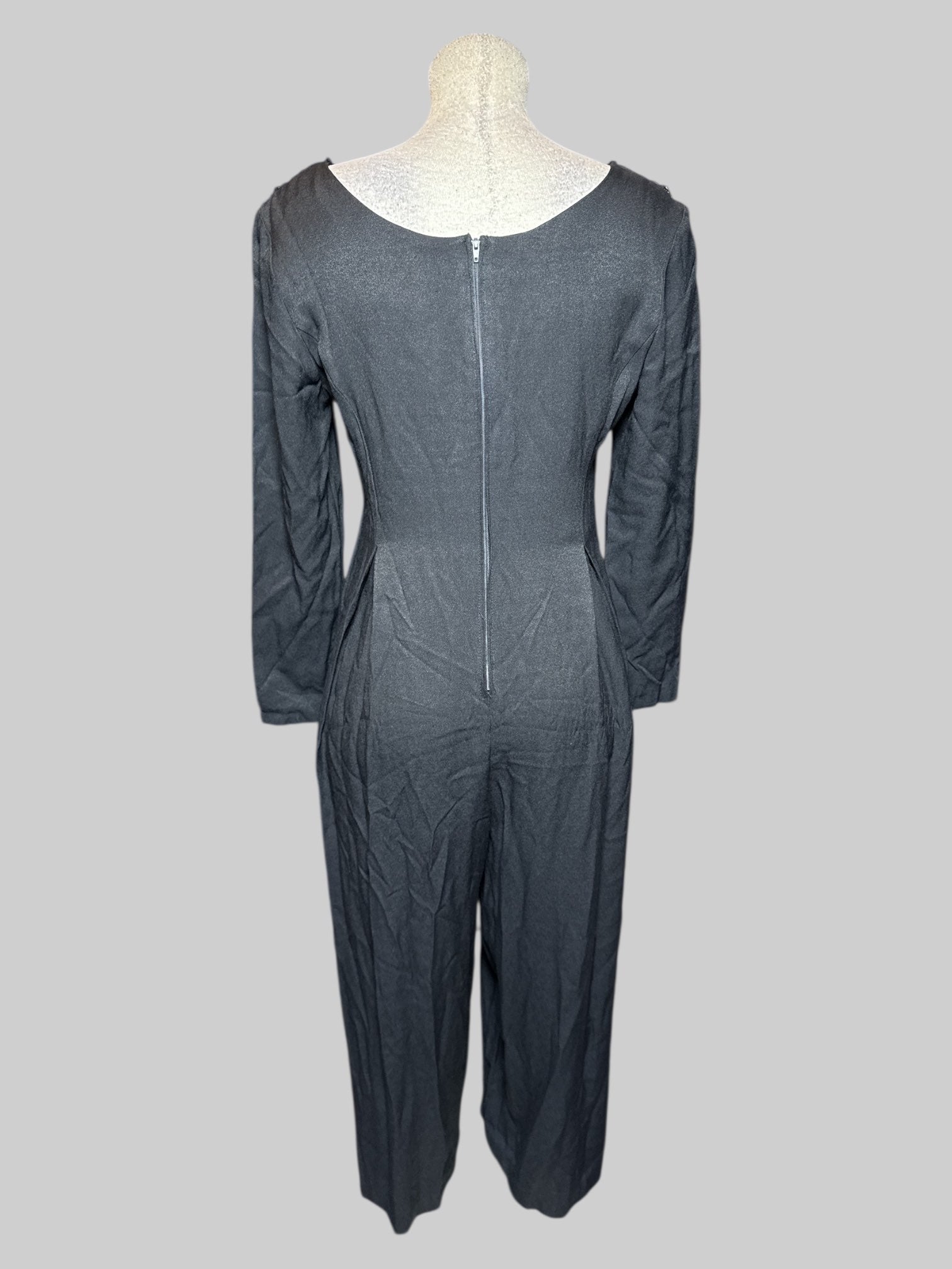 M black vintage jumpsuit with lace