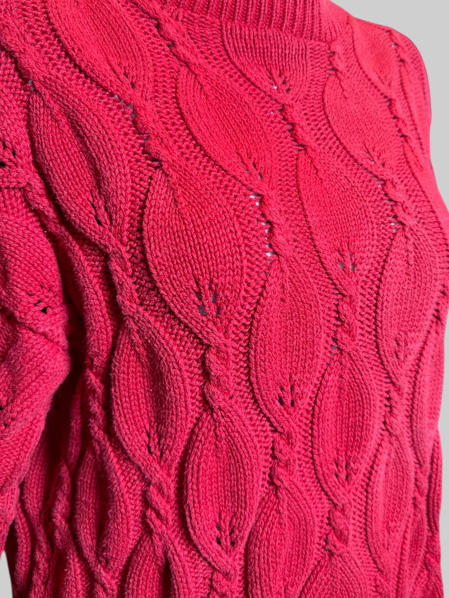 4X red chunky knit sweater
