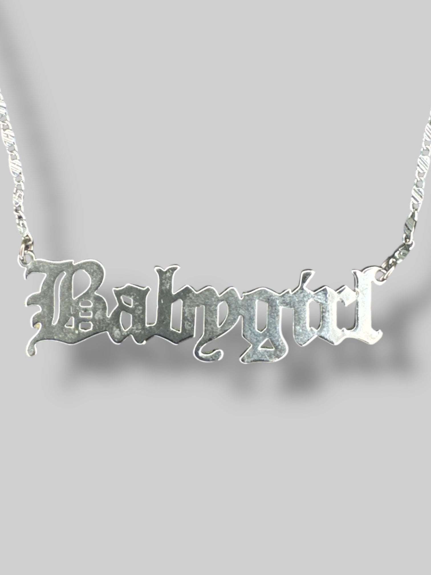 Silver tone Baby Girl necklace