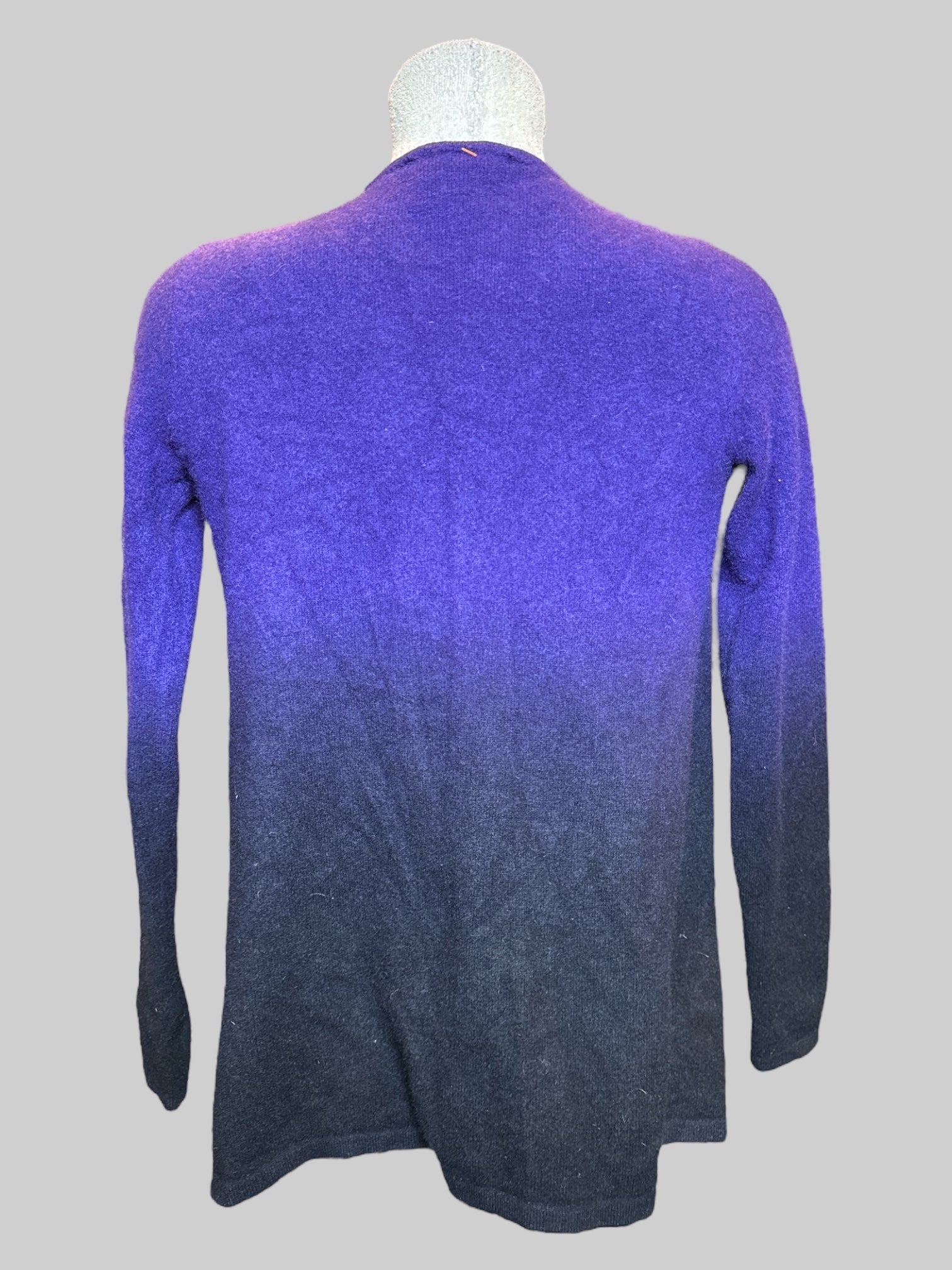 XL purple and black ombre knit cardigan