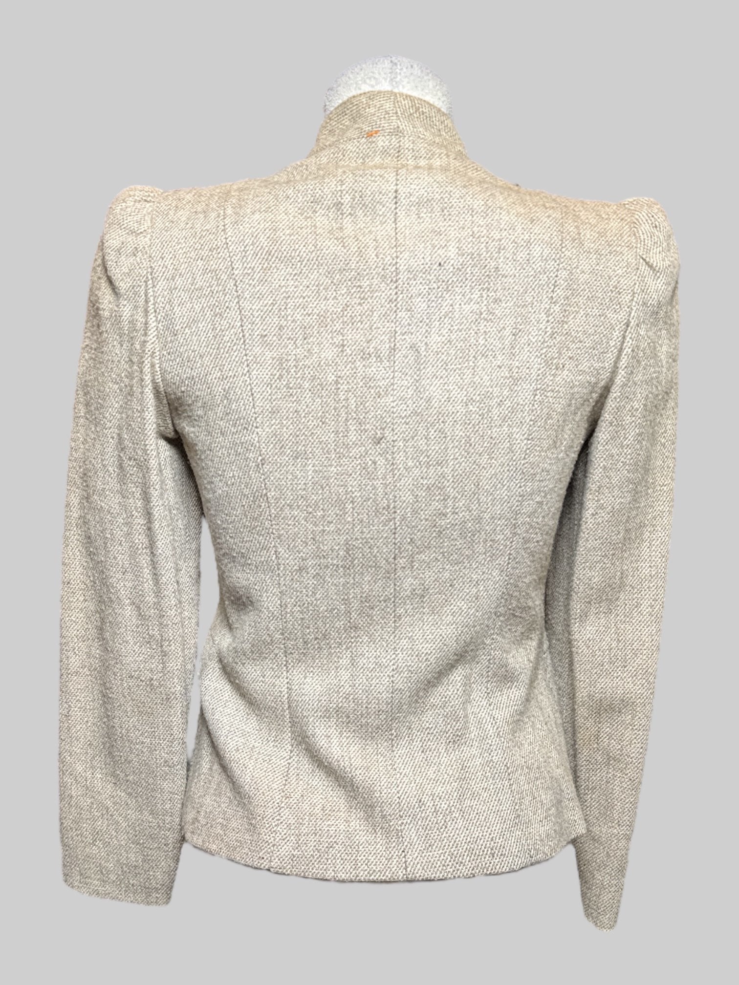 S vintage tan blazer with shoulder pads