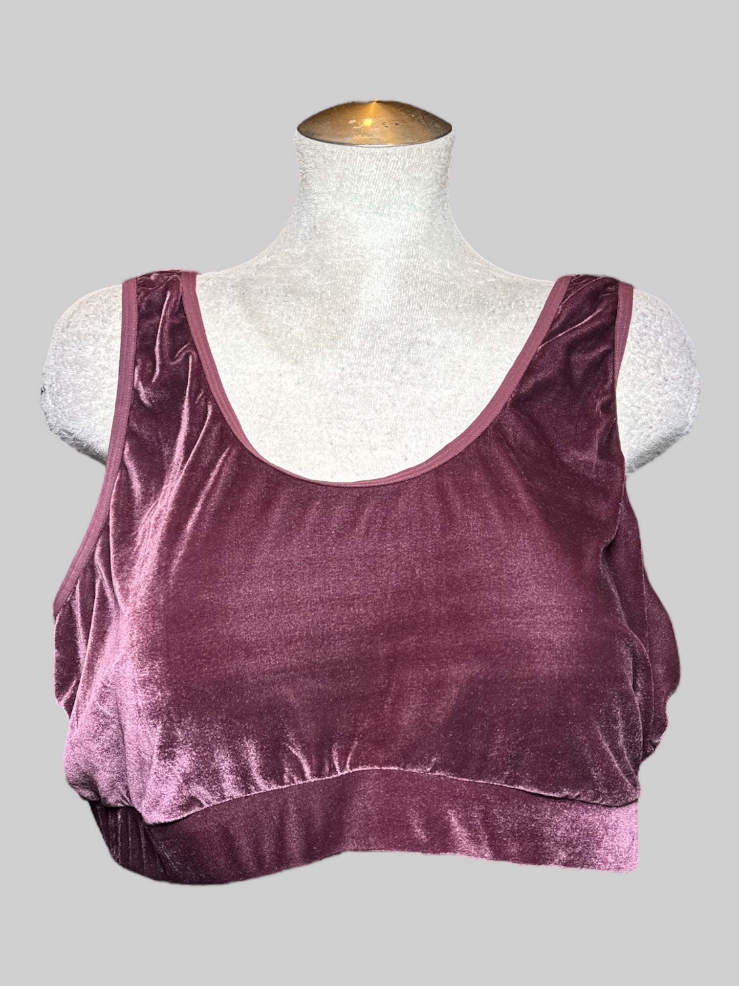 4X Torrid purple velvet sports bra