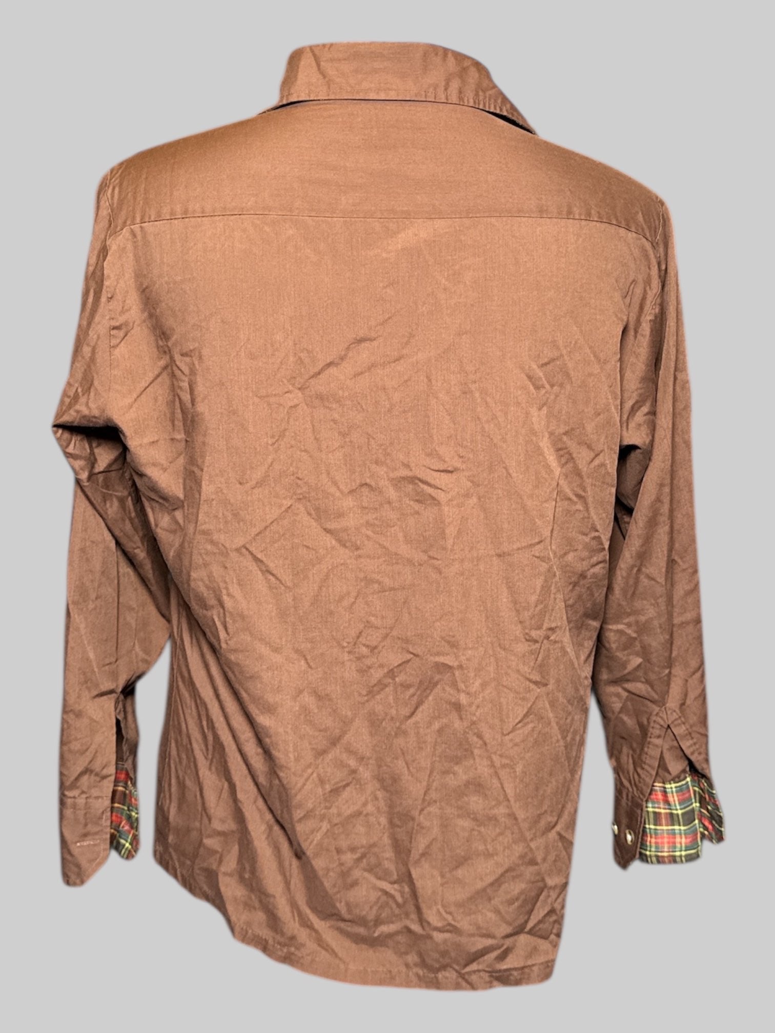 0X vintage brown button up