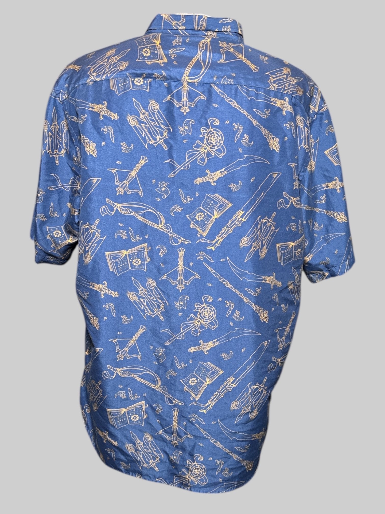 2X blue Critical Role DND button up