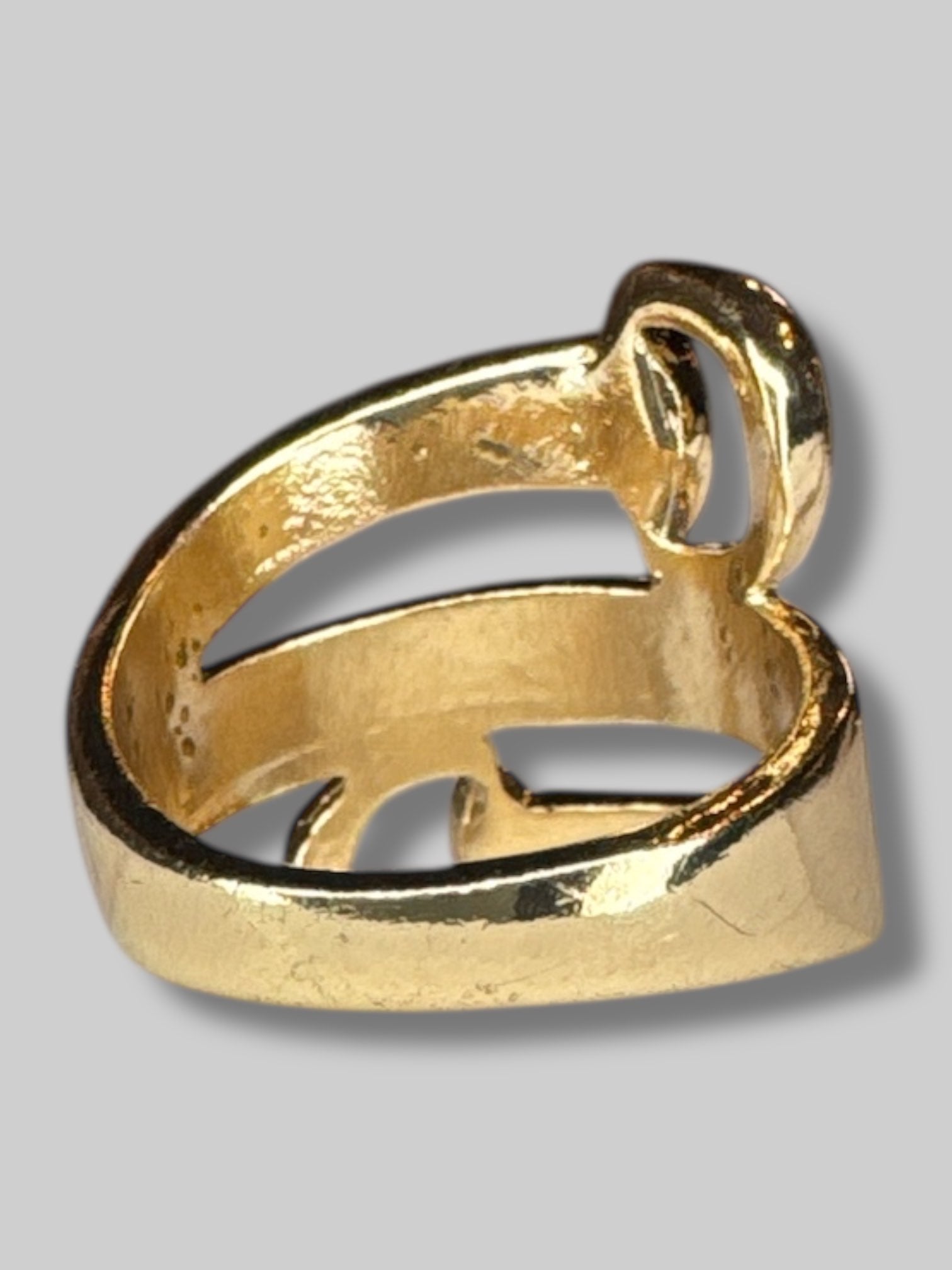 Size 8.5 gold tone belt ring