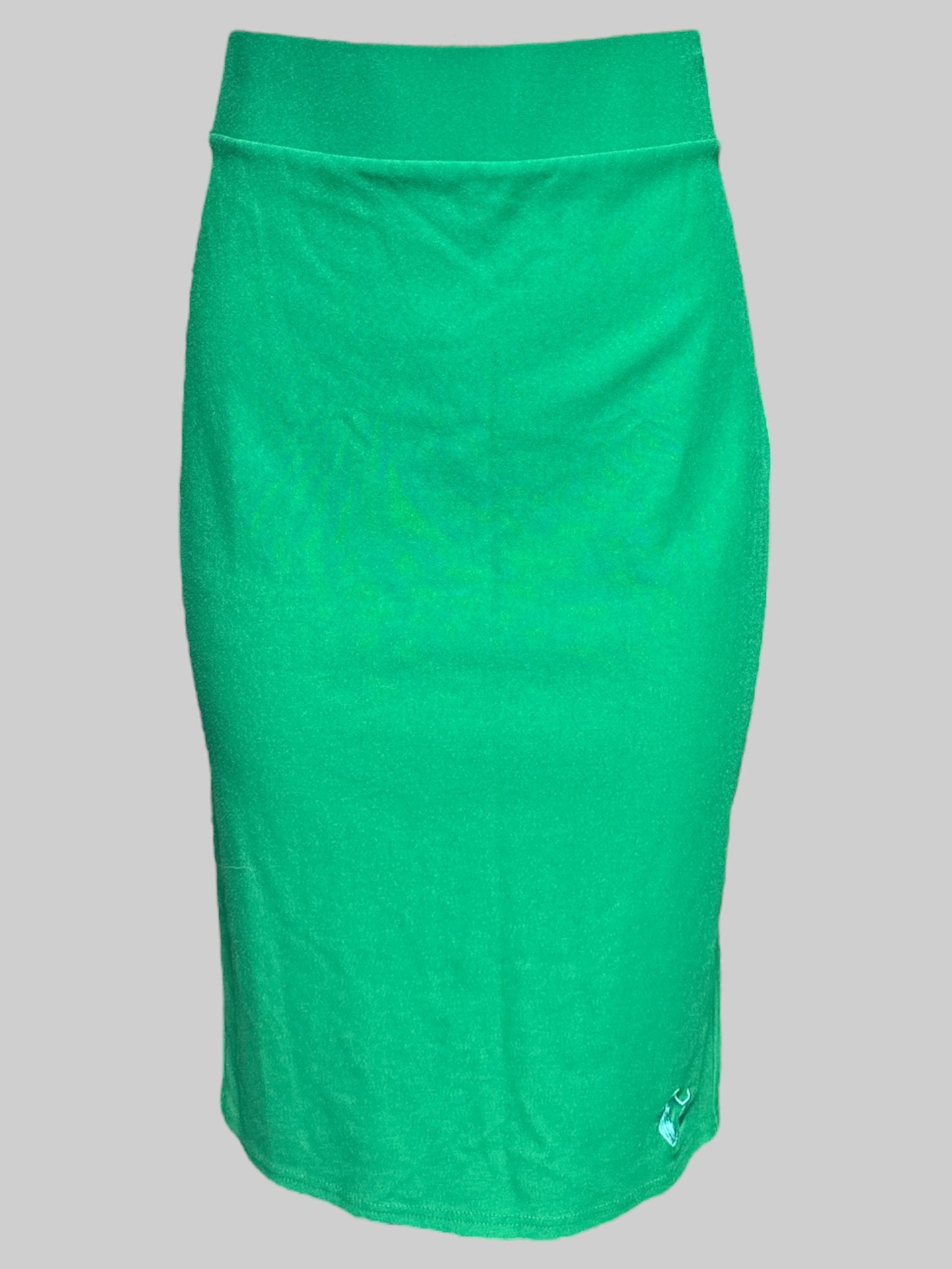 2X two piece, set Disney’s The Little Mermaid themed skirt and top with little mermaid emblems on bottom of skirt and sleeve of top, and tie on top