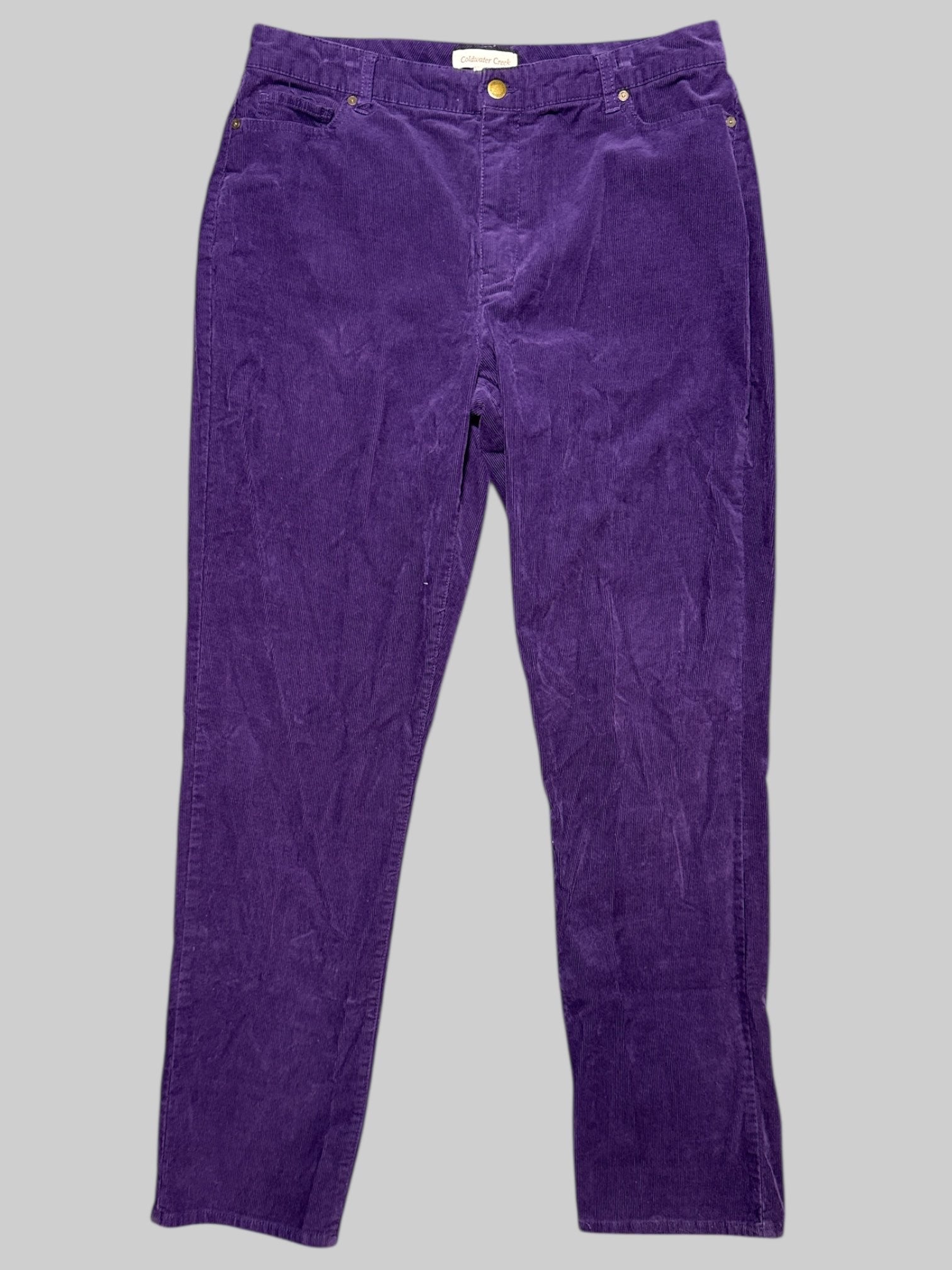 L purple corduroy pants