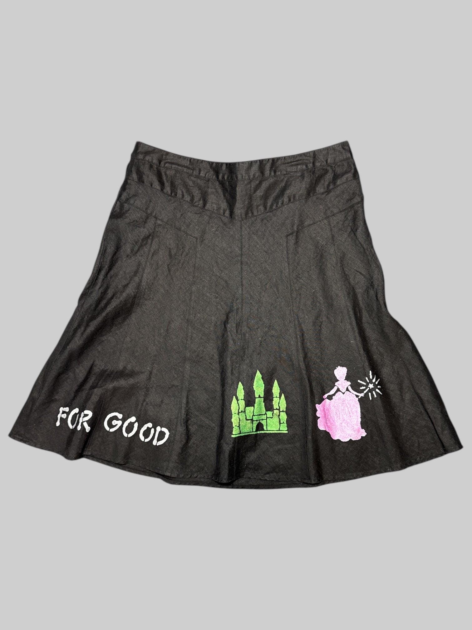 L black hand painted Wicked skirt