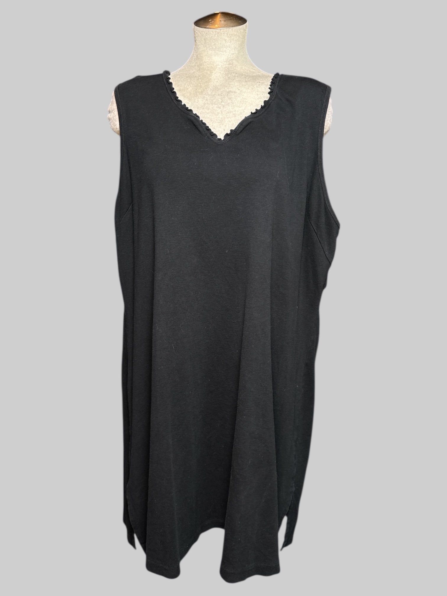 5X vintage black sleeveless top