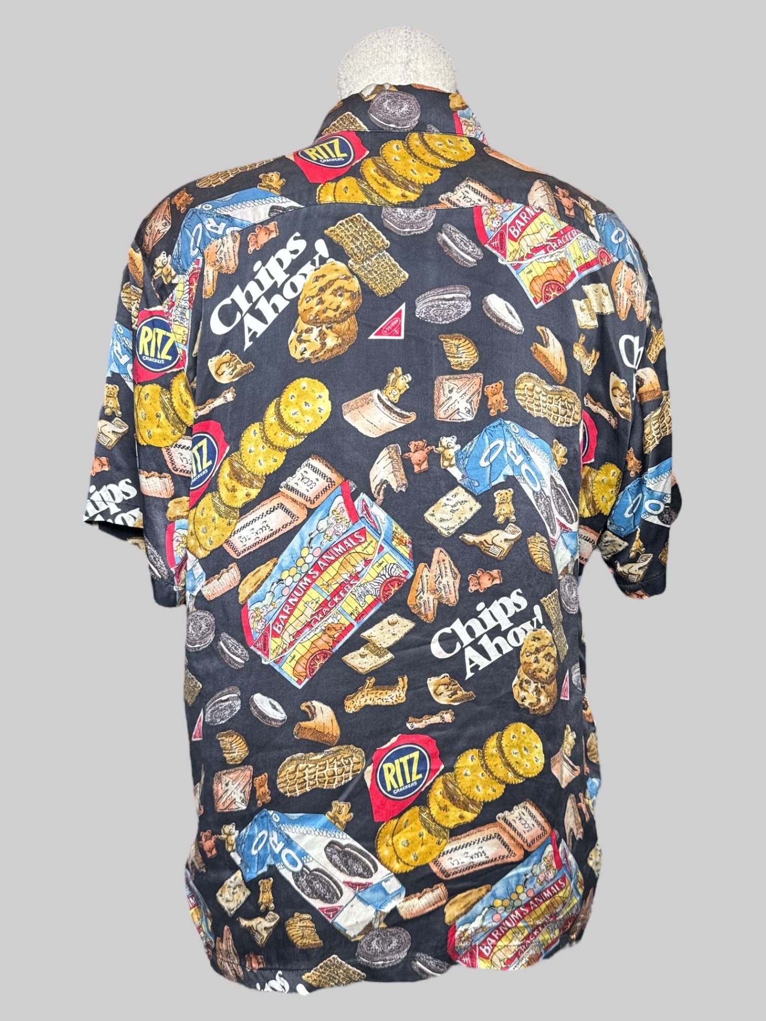 L rare vintage silk black nabisco branded snacks