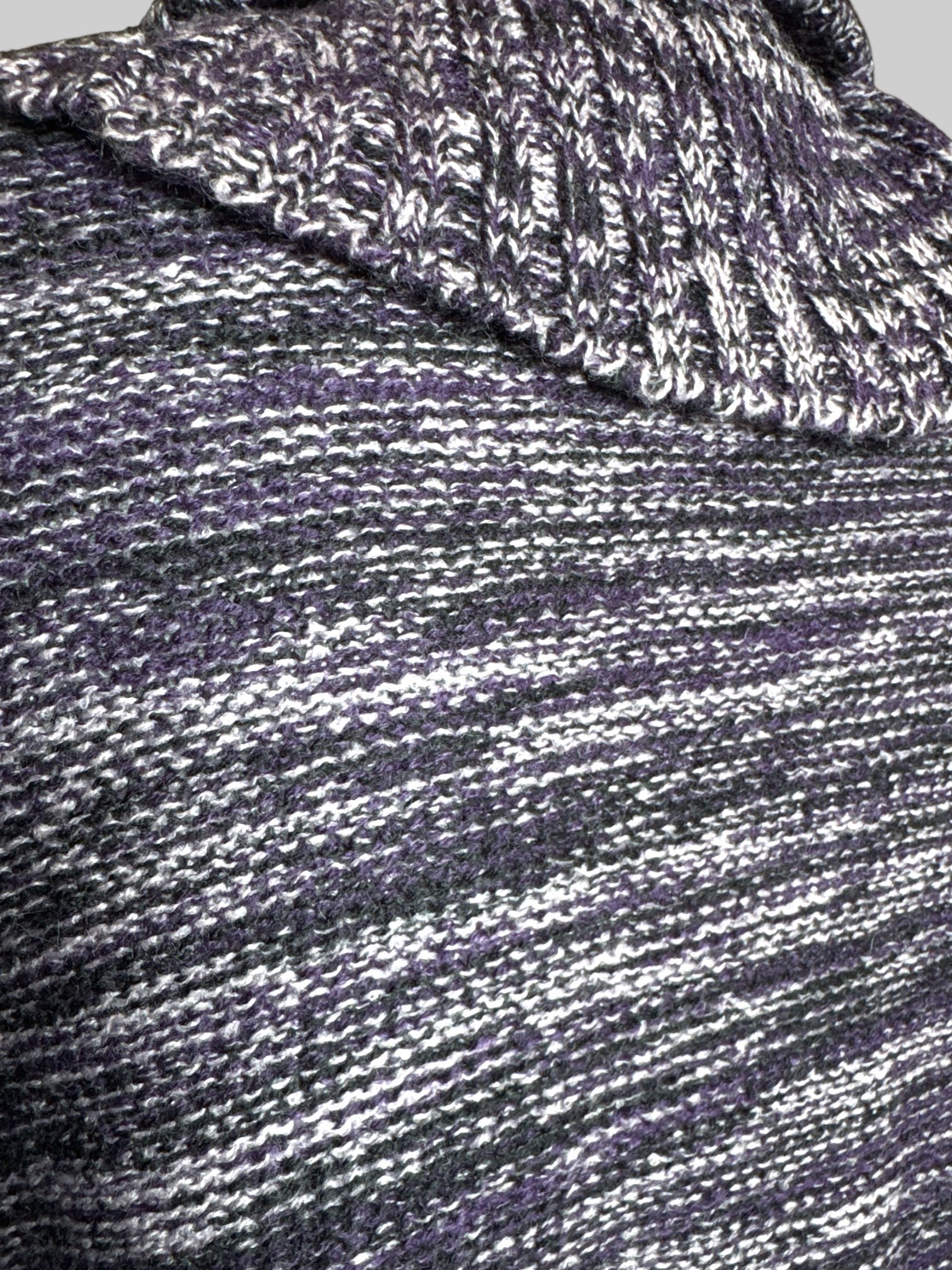 XL NWT purple and black knit turtleneck with argyle pattern