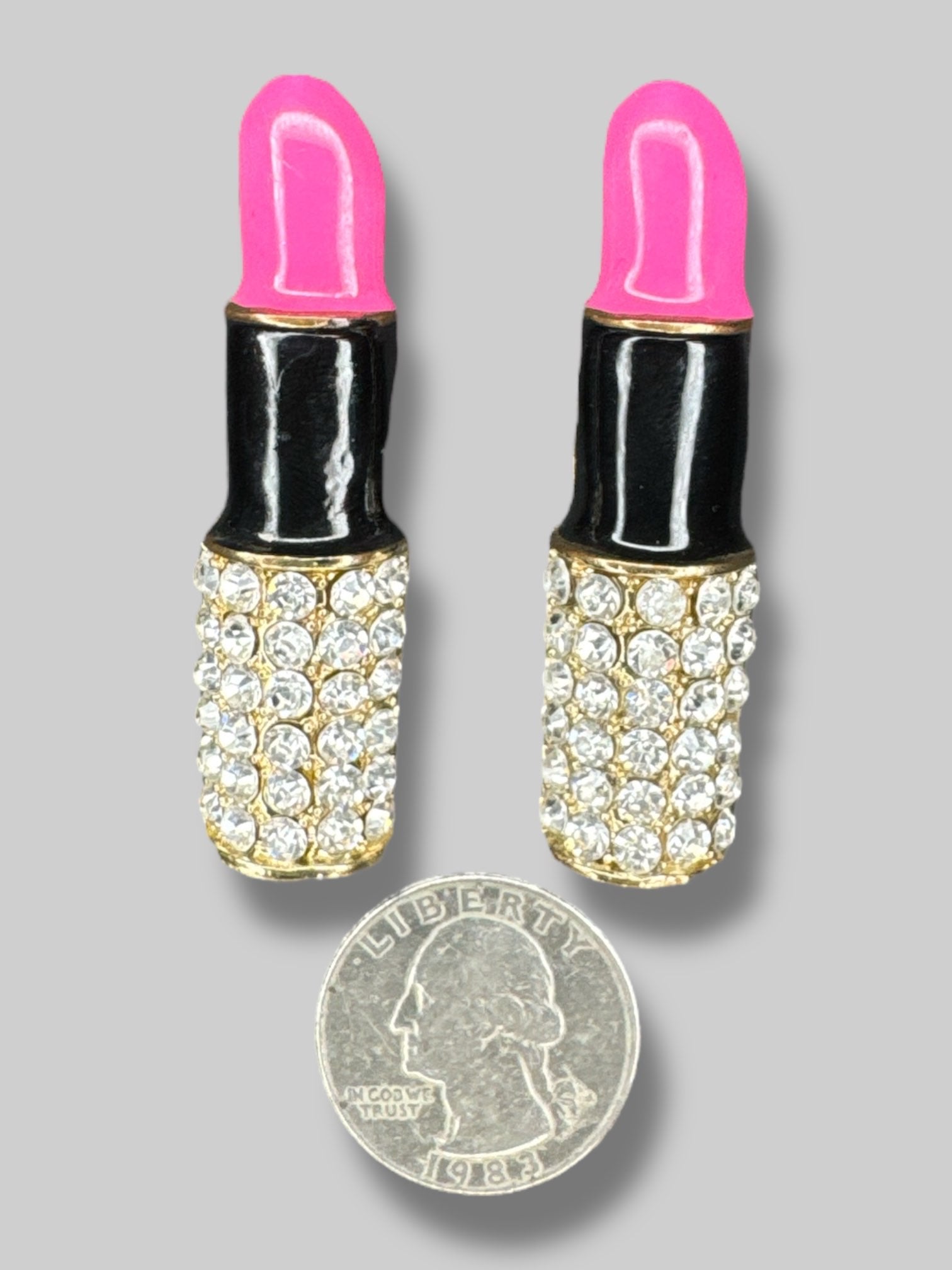 2” long lipstick earrings
