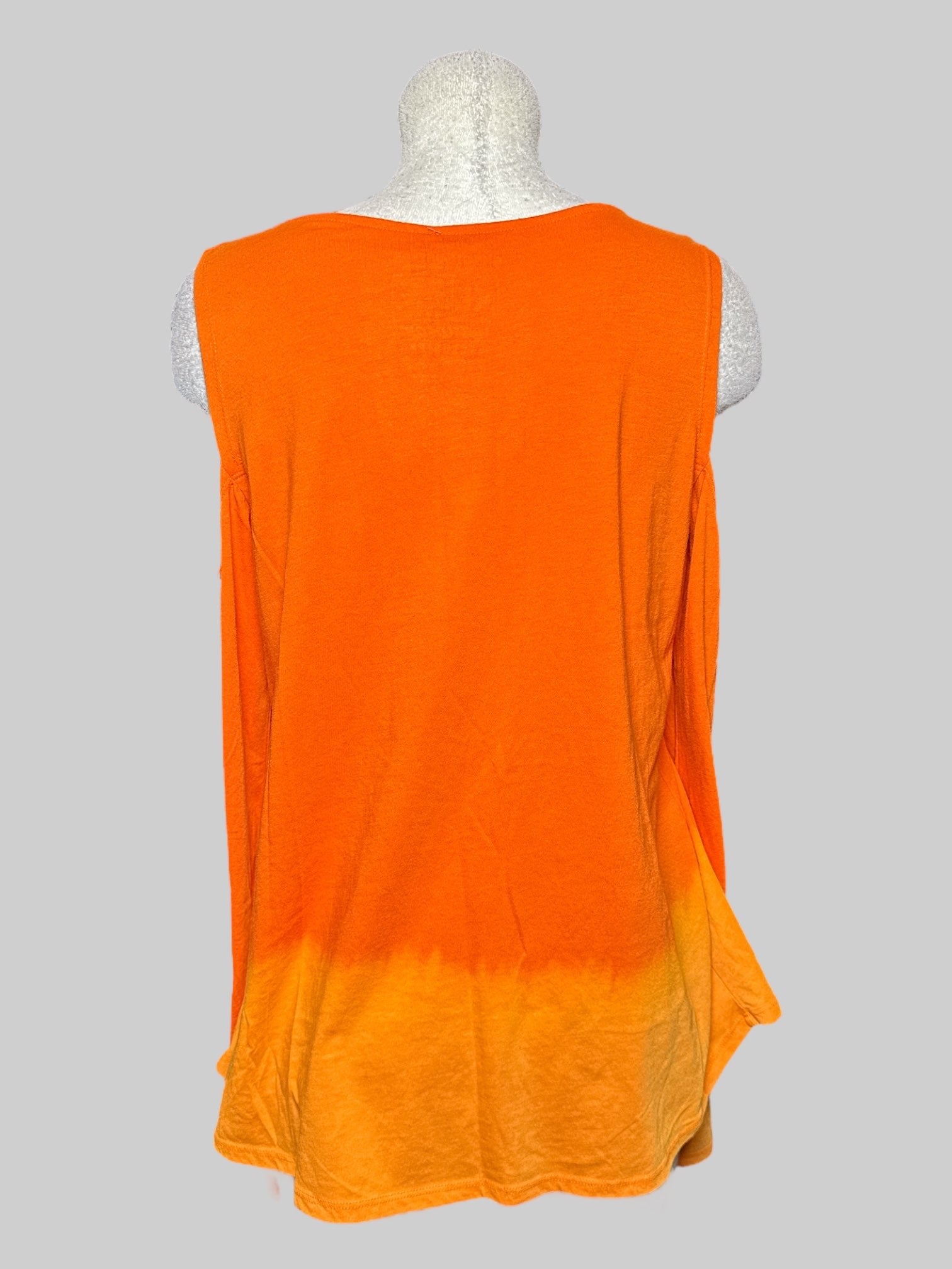 XL LOOTwear Ghostbusters orange fade long sleeve shirt with cold shoulders