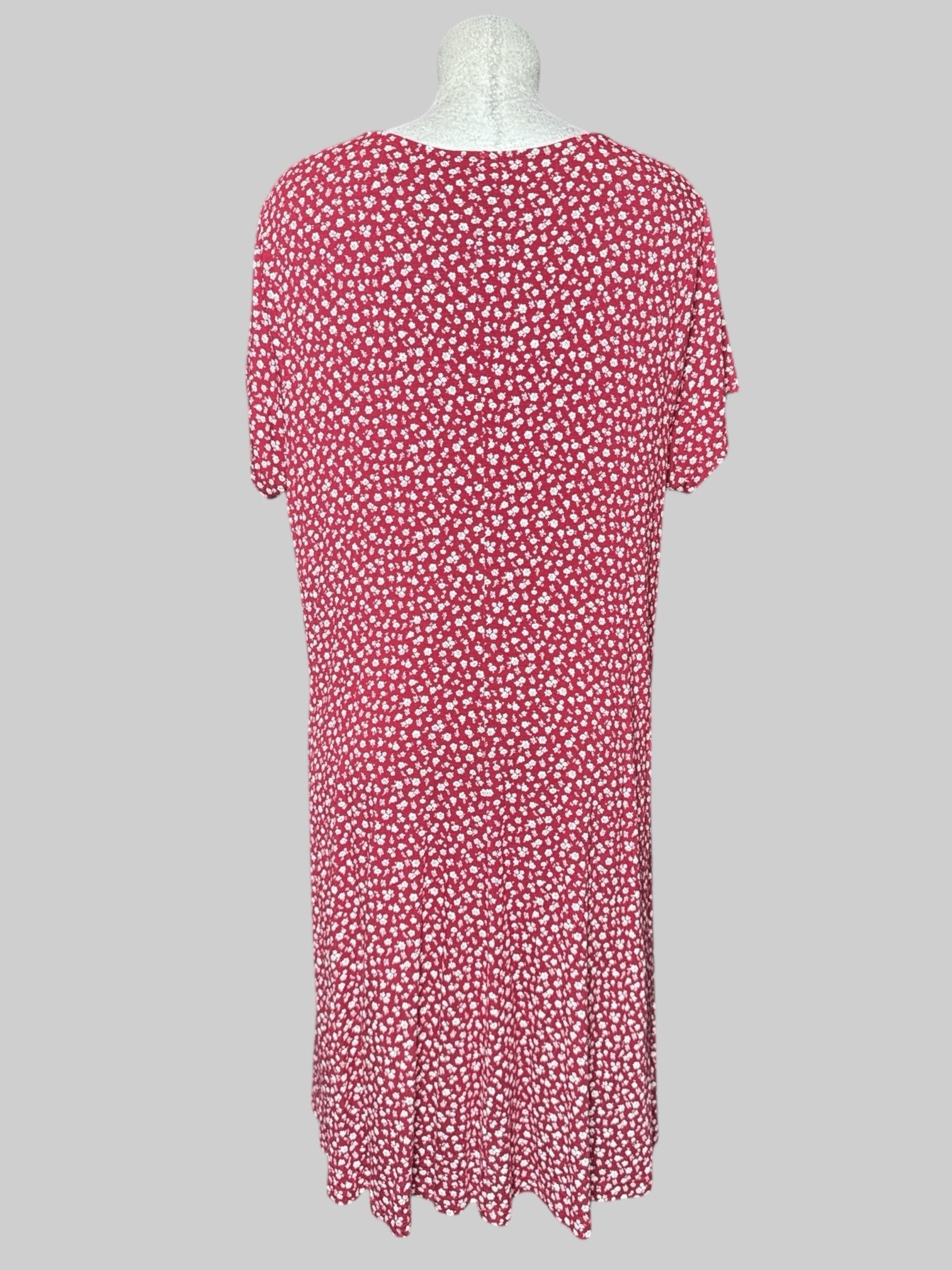 2X Old Navy red floral short sleeve dress