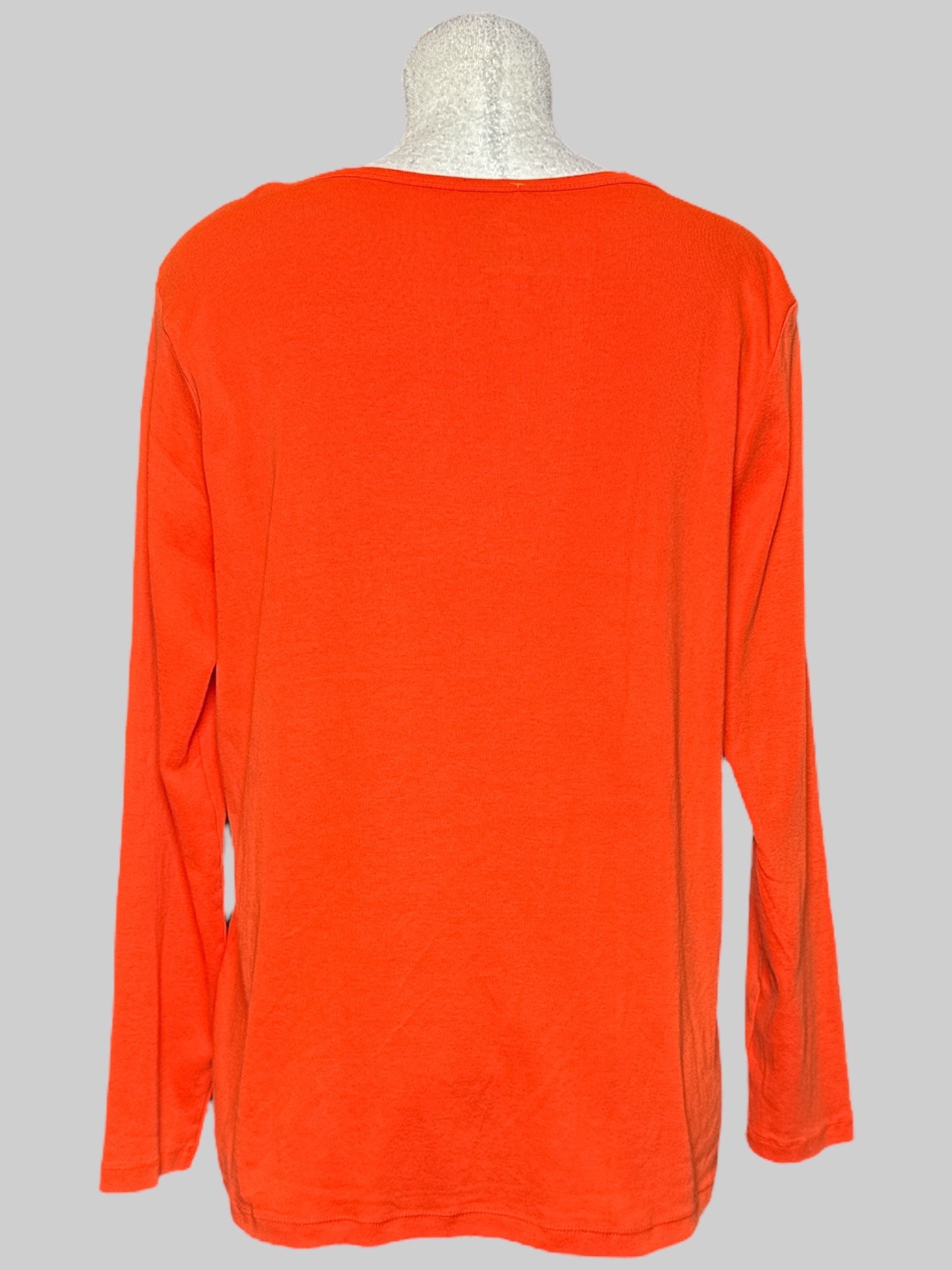 2X St John’s Bay orange orange sleeve top