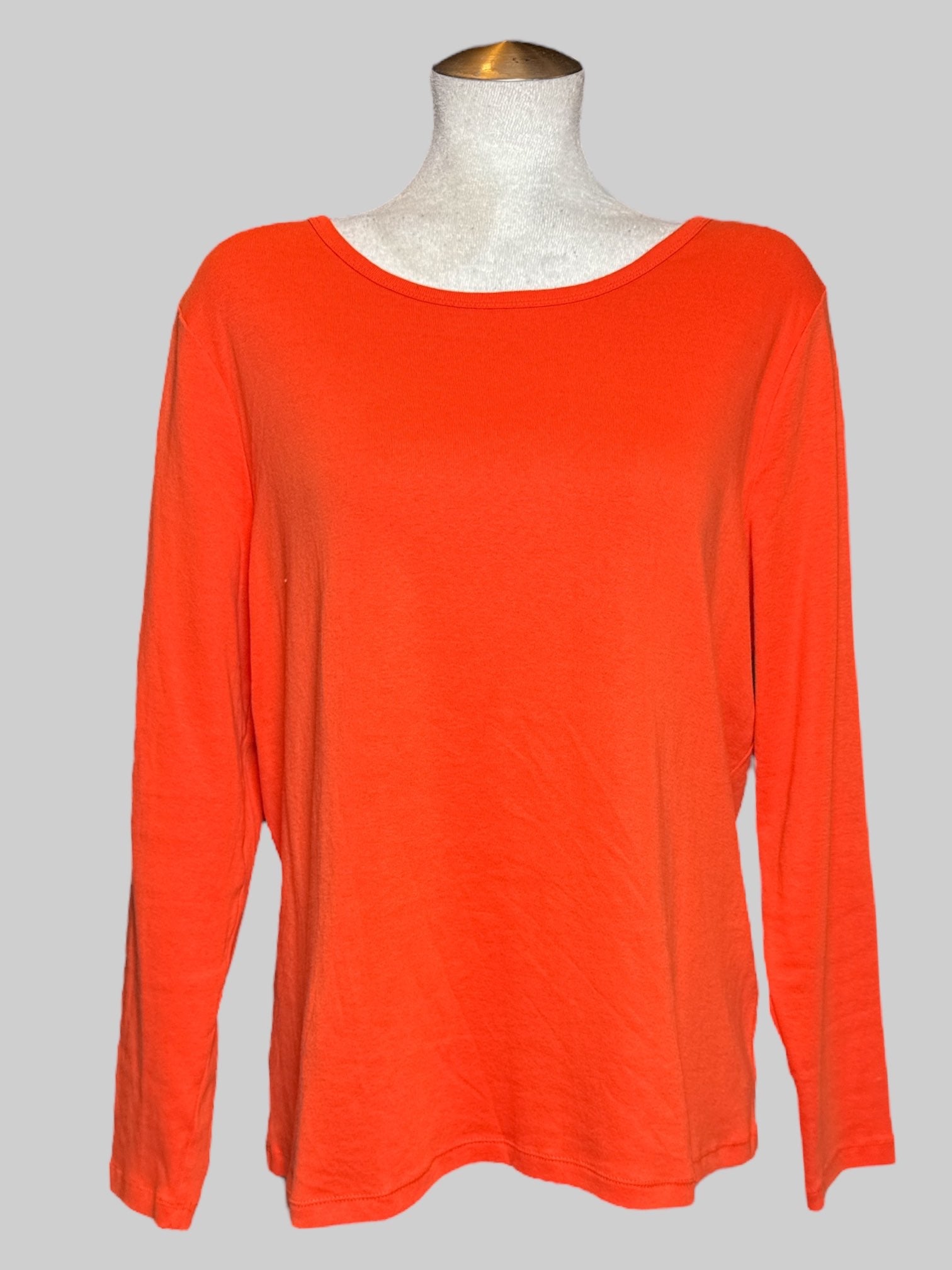 2X St John’s Bay orange orange sleeve top