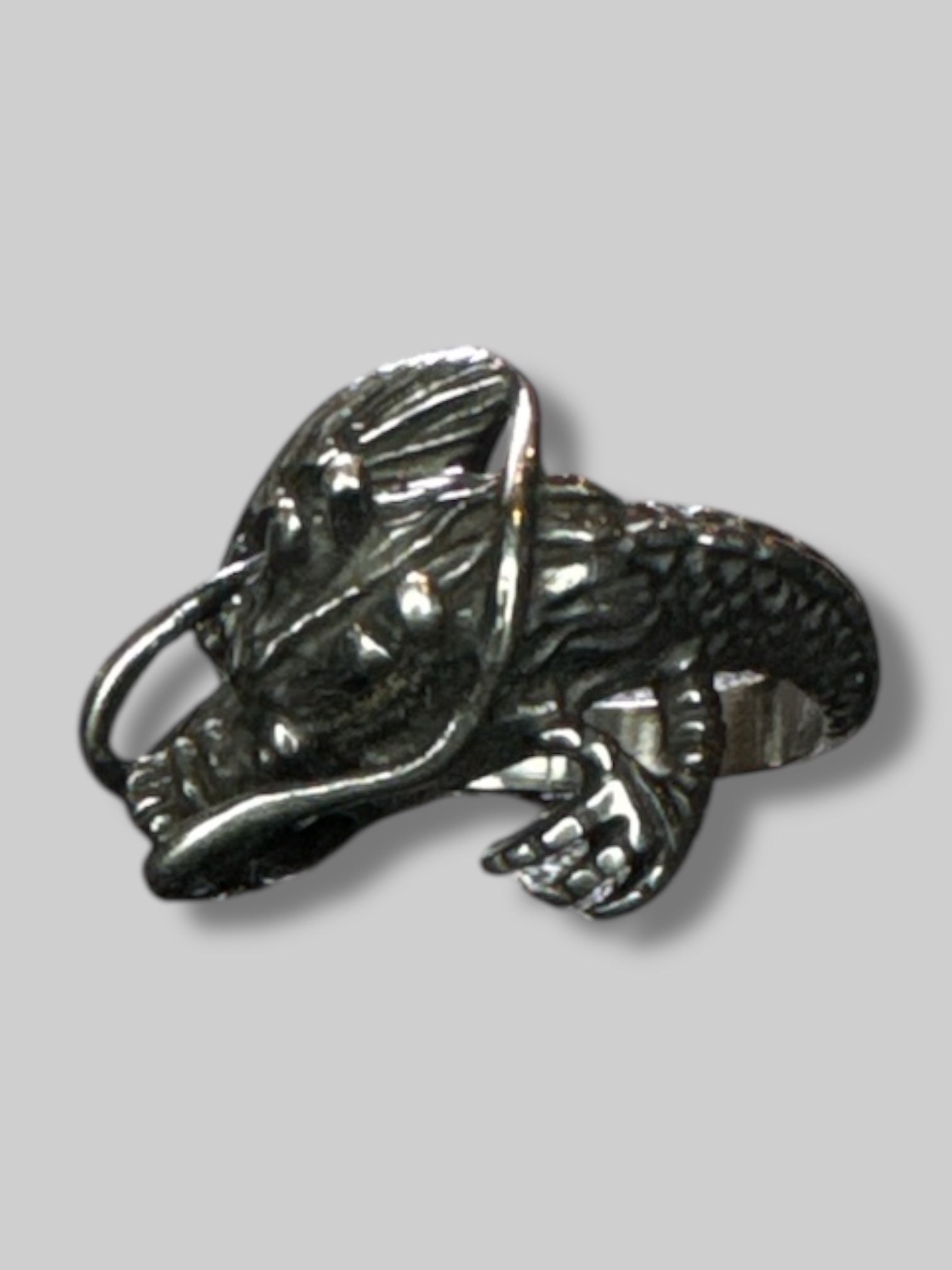 Size 10.5 silver tone beautiful dragon ring