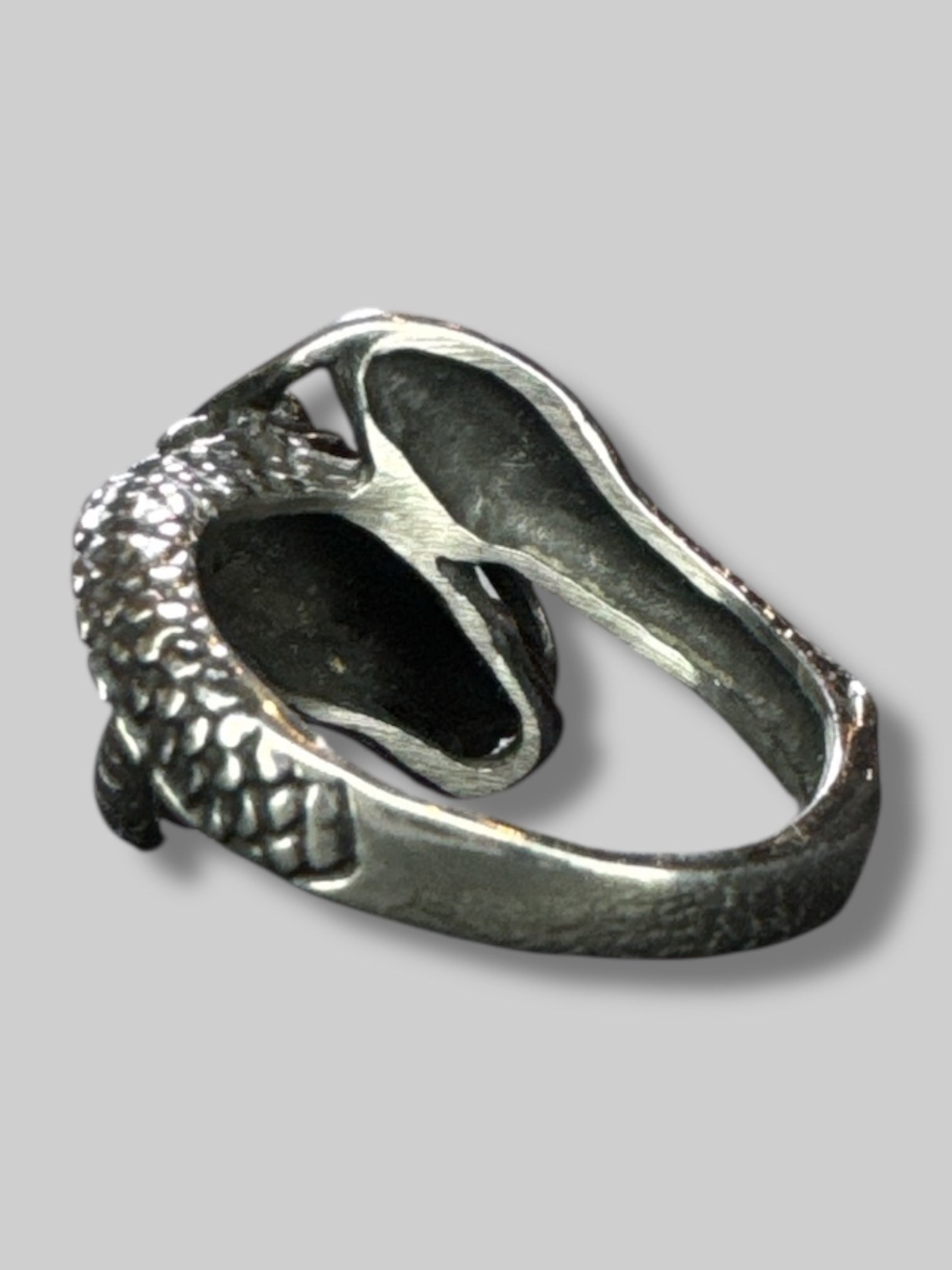 Size 10.5 silver tone beautiful dragon ring