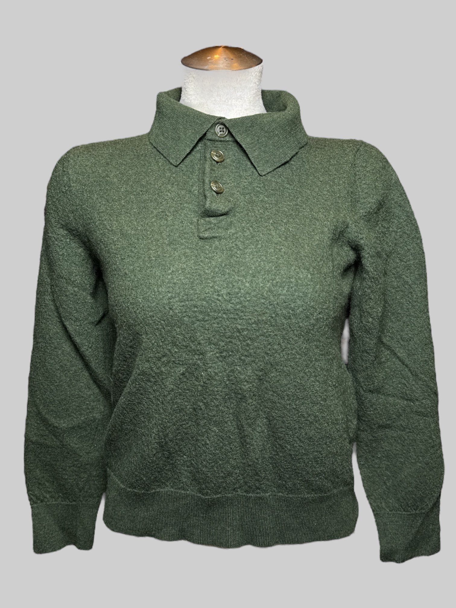 S L.L. Bean vintage green wool sweater
