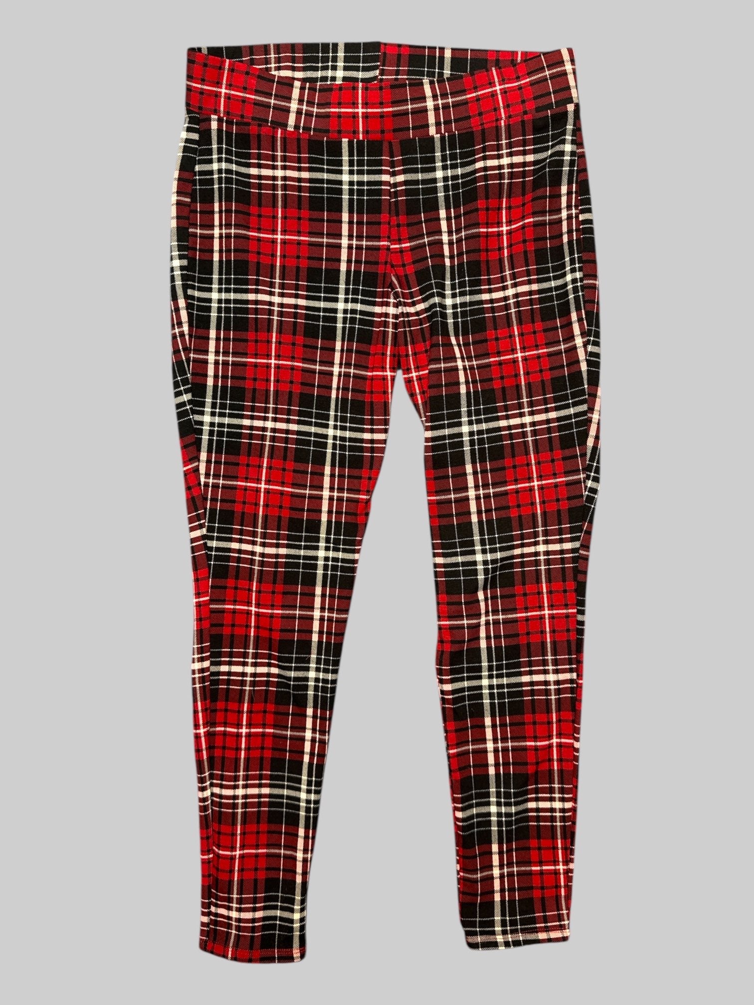 XL Torrid black, white, and red plaid leggings