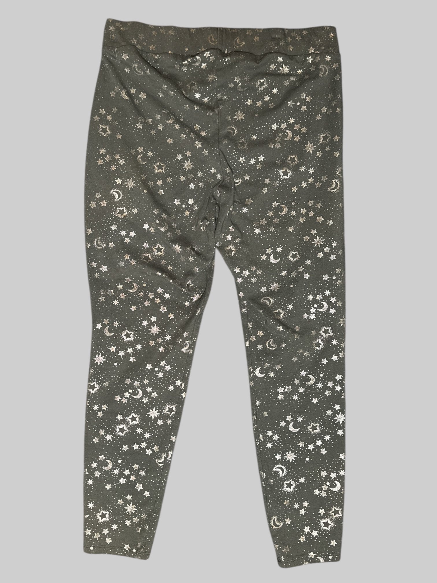 XL Torrid gray and silver stars and moons print leggings
