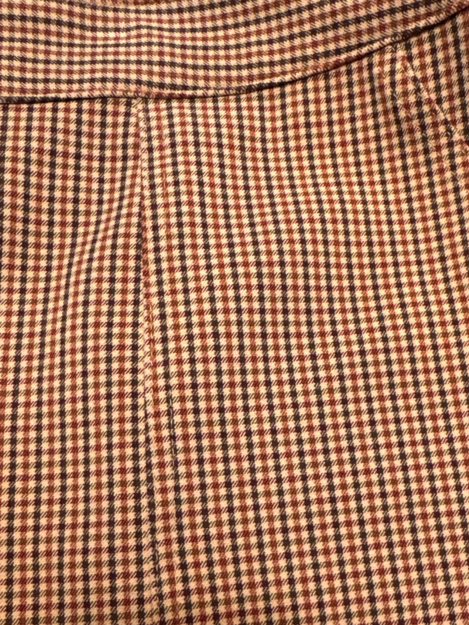 0X A New Day brown, dark red, and black gingham short skirt with zipper in back