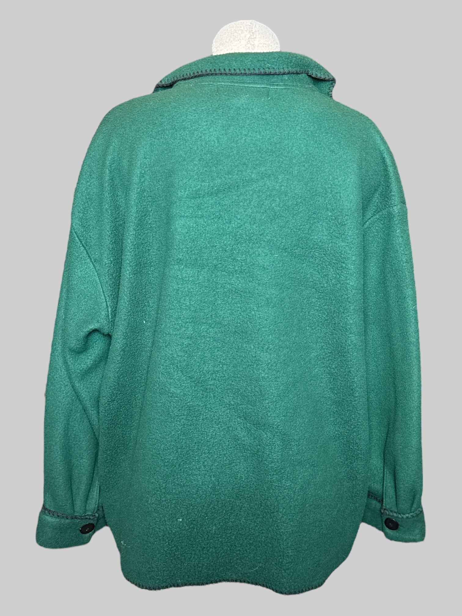 0X ChinaWest by Morsly vintage green fleece button up jacket