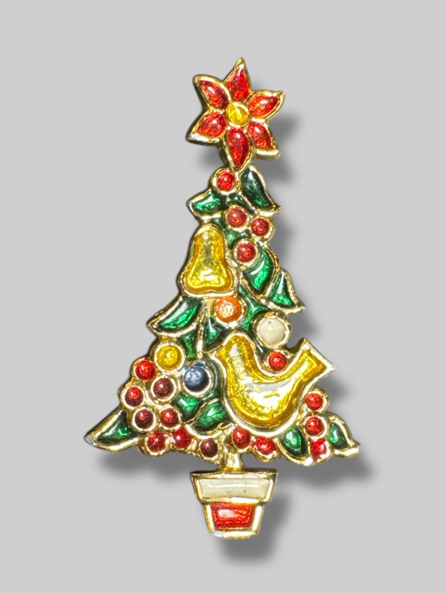 2.5” Beatrix Christmas tree brooch