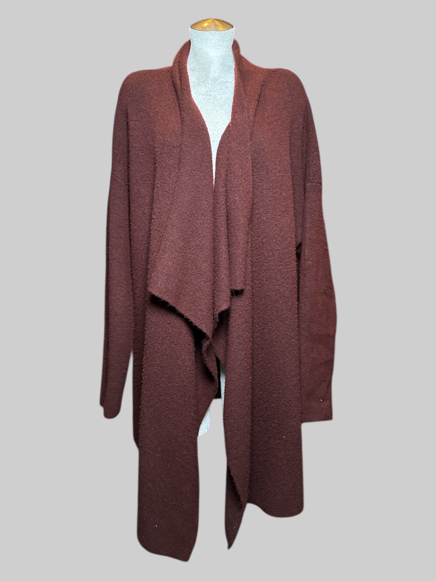 5X Forever 21 Plus maroon fuzzy knit cardigan